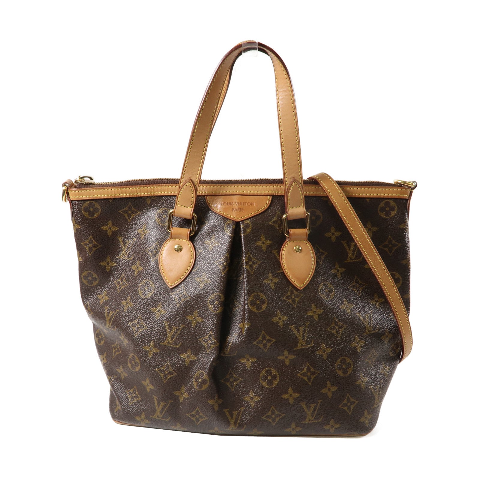 LOUIS VUITTON 【激減優惠】Monogram Palermo PM金扣手挽肩背兩用袋啡色