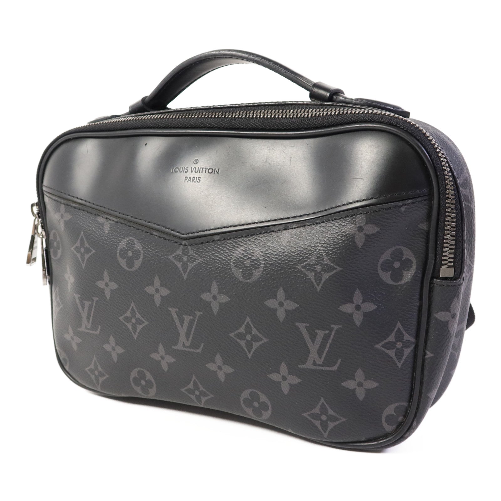 LOUIS VUITTON Monogram Eclipse Bum Bag銀扣手挽肩背兩用袋