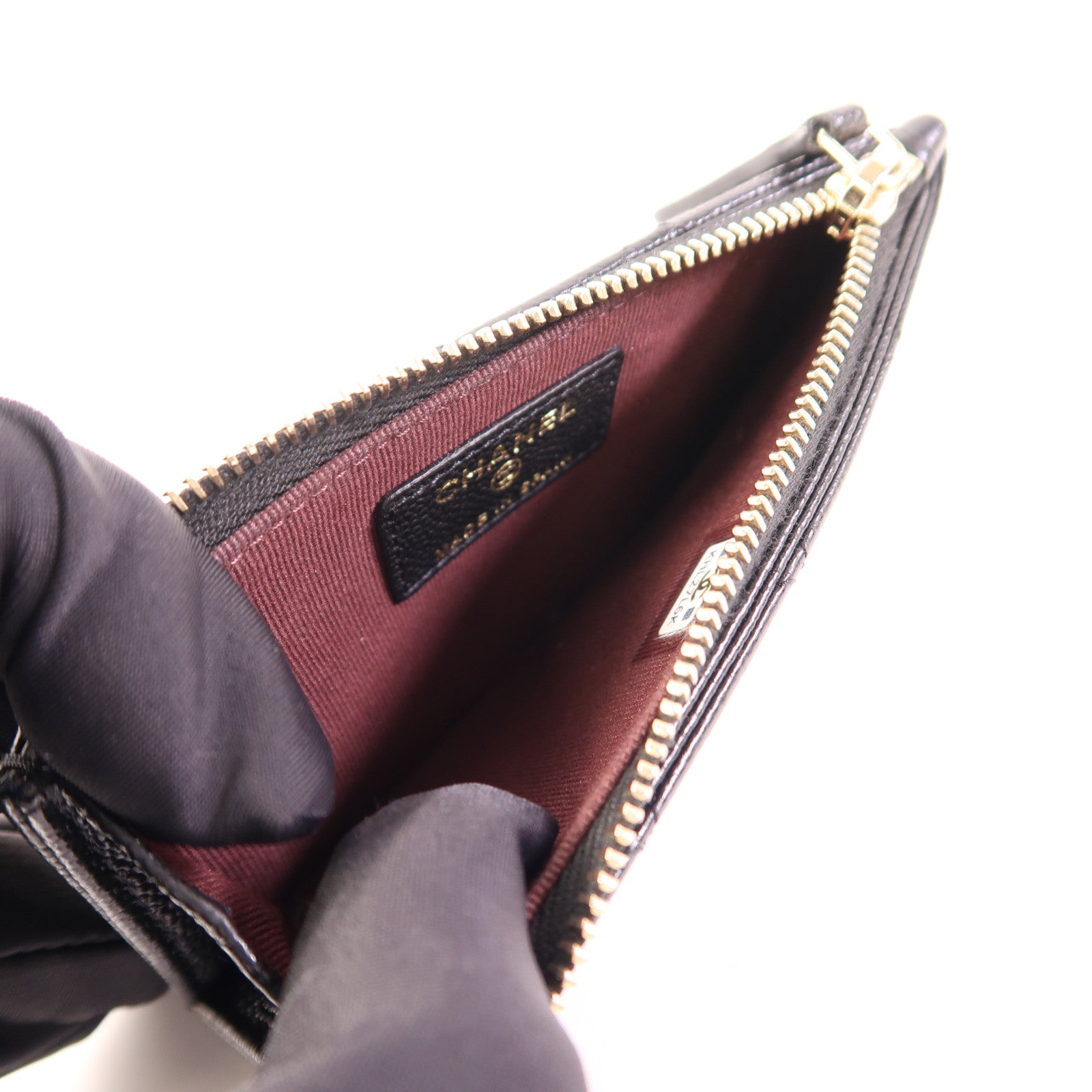 CHANEL 牛皮皮革Card Case金扣卡片套