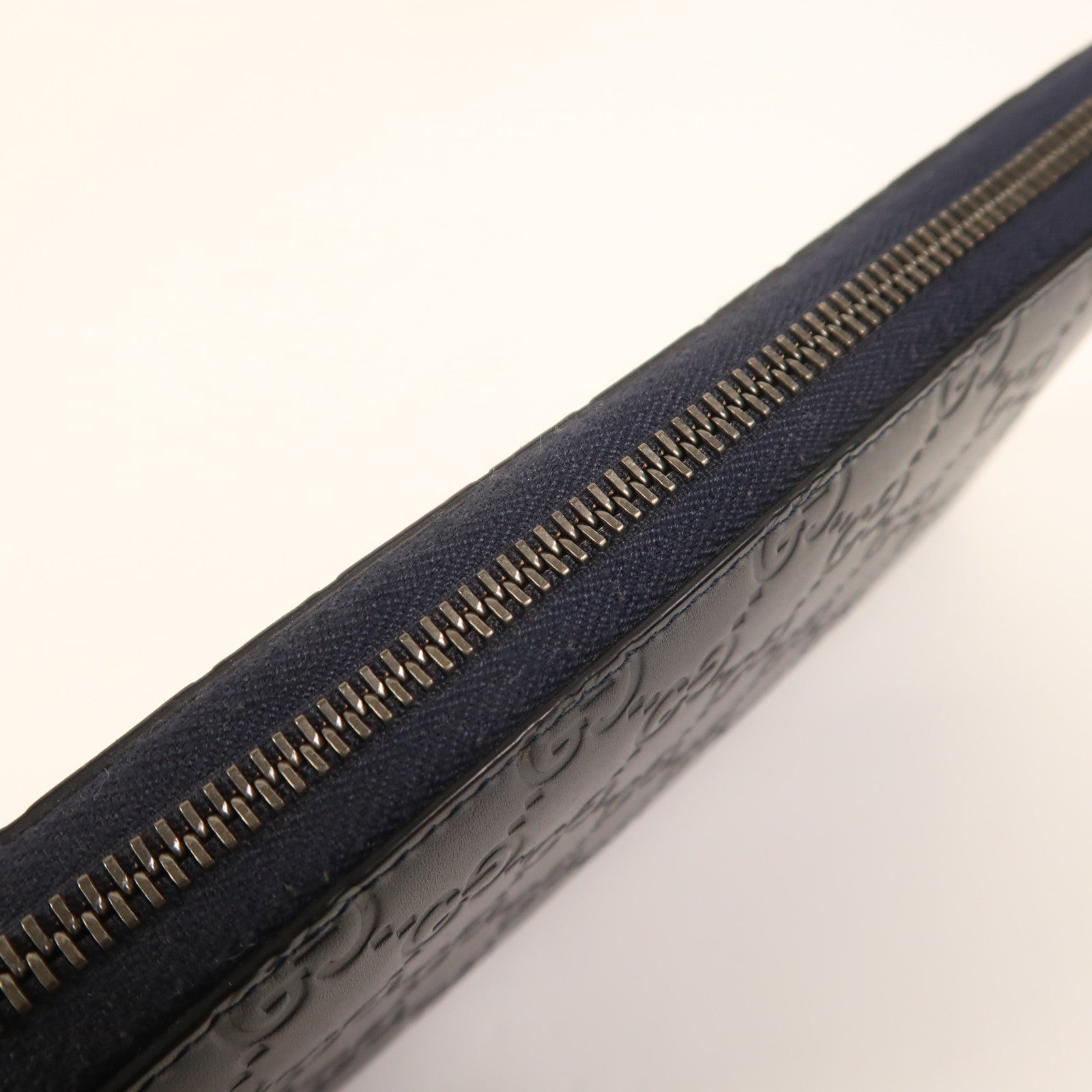 GUCCI 牛皮皮革Guccissima Long Wallet銀扣長錢包