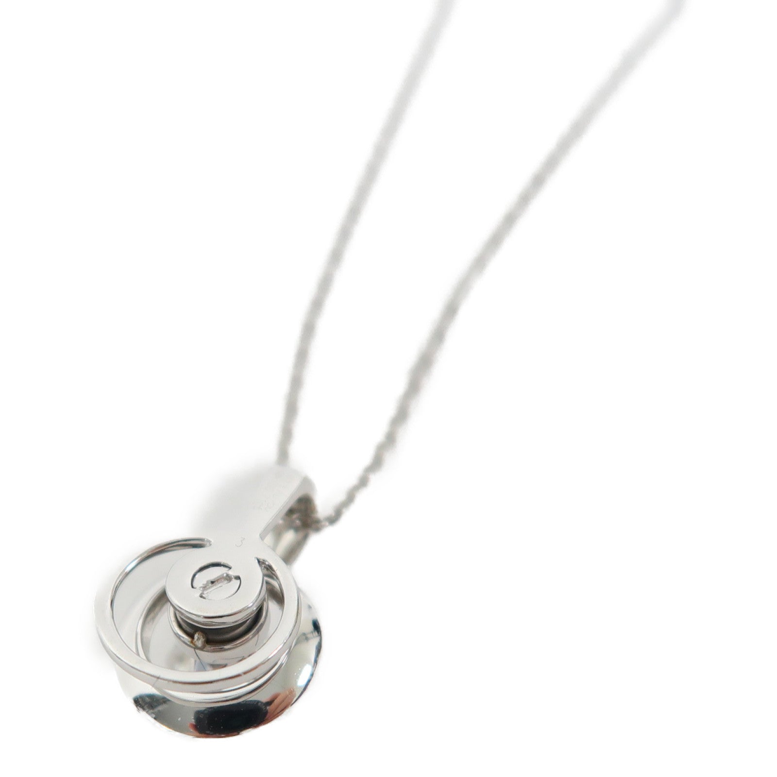JEWELRY 18K白金/925純銀Diamond Necklace 0.71ct鑽石項鏈銀色