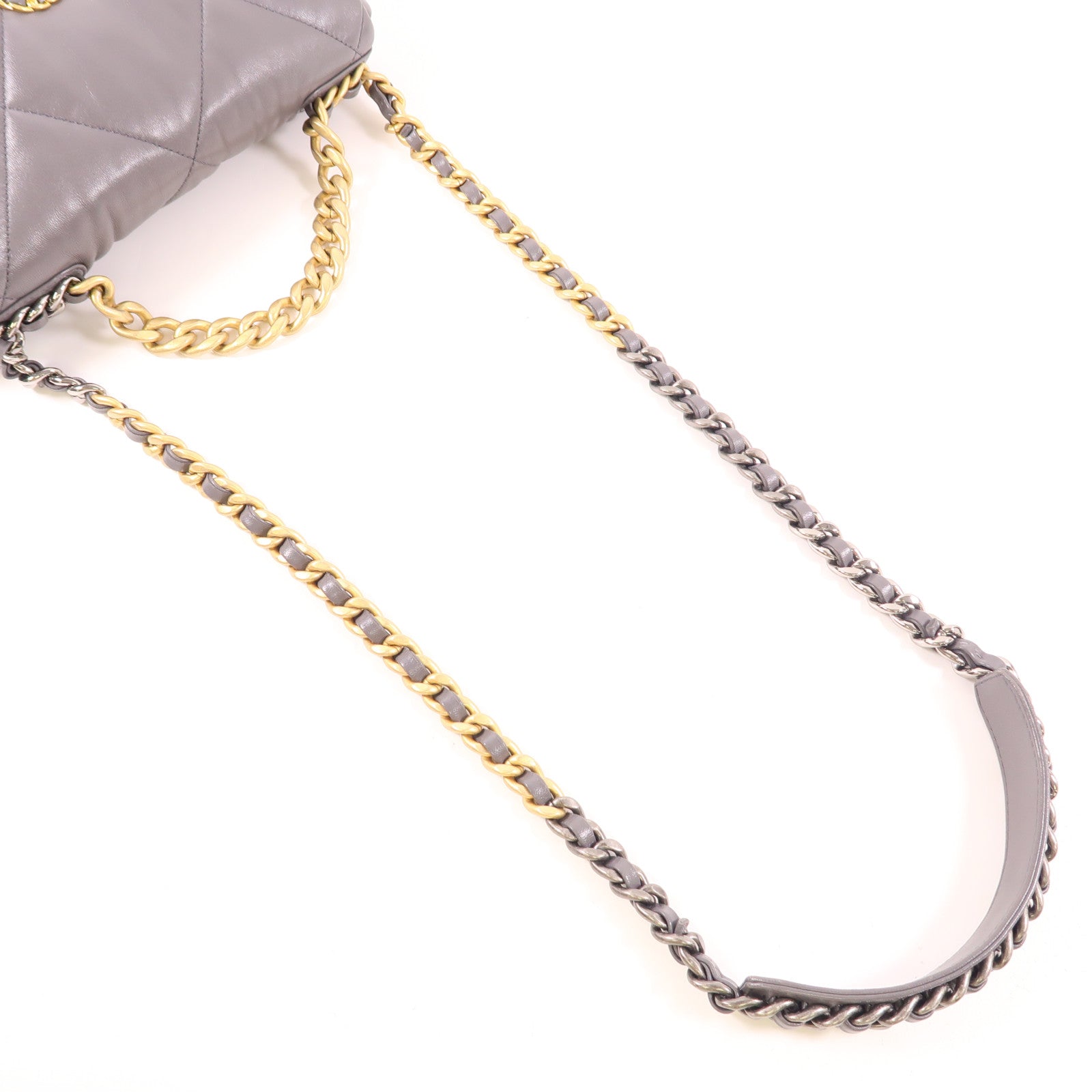 CHANEL 羊皮皮革Chanel 19 Small金扣手挽肩背兩用袋