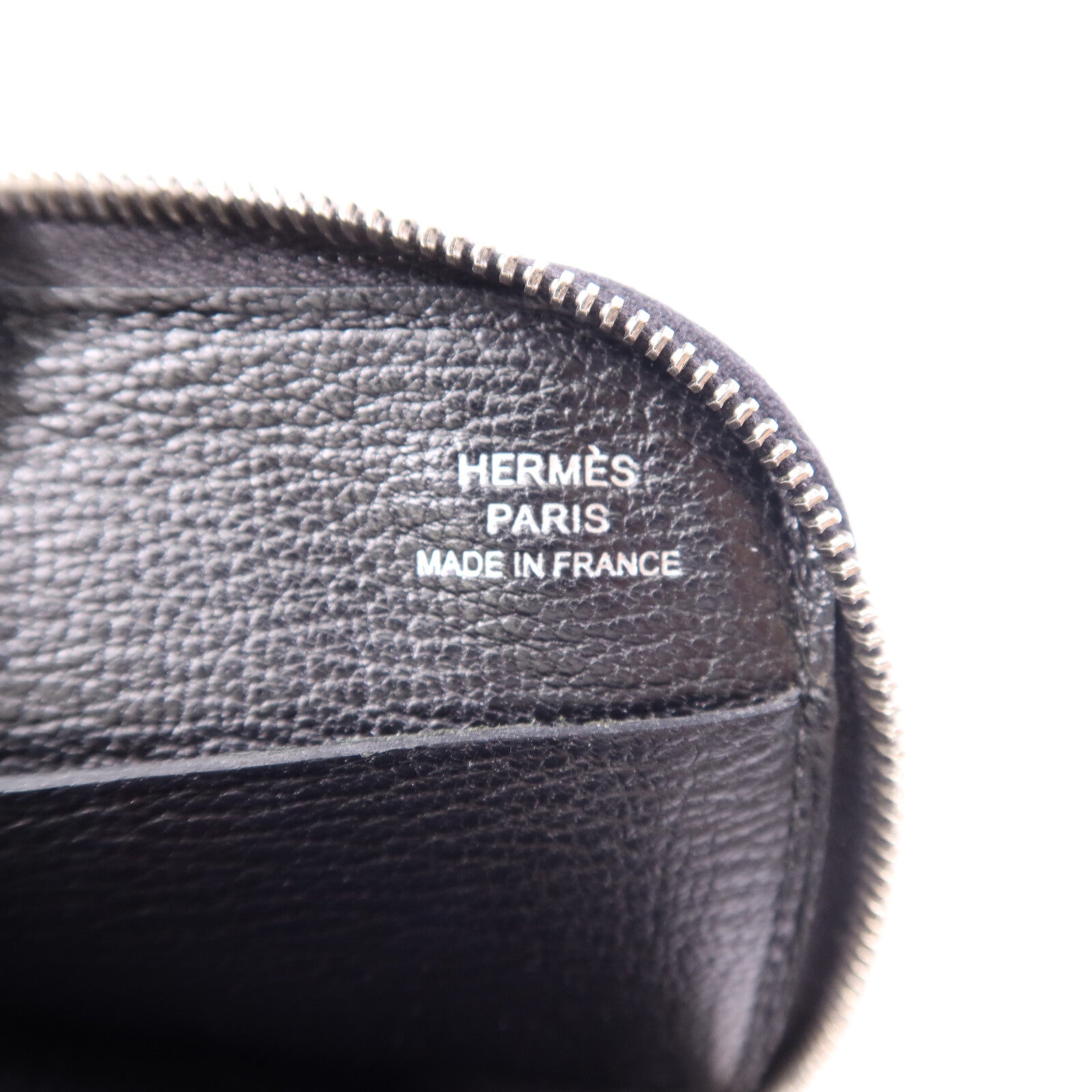 HERMES Epsom皮革Wallet銀扣錢包Noir