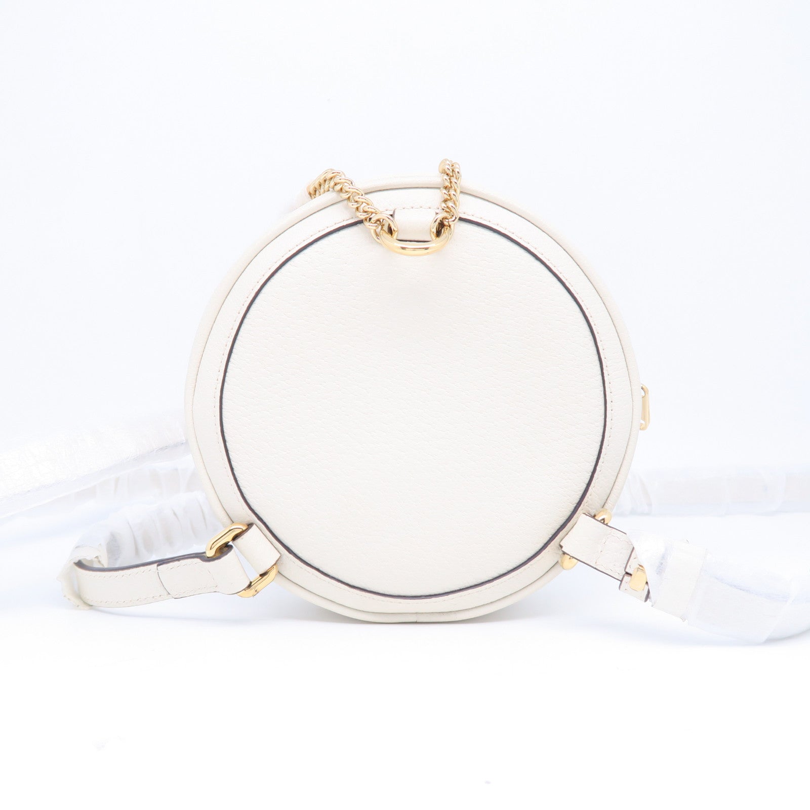 GUCCI 【清倉大減價】牛皮皮革Ophidia Mini Backpack金扣背包白色