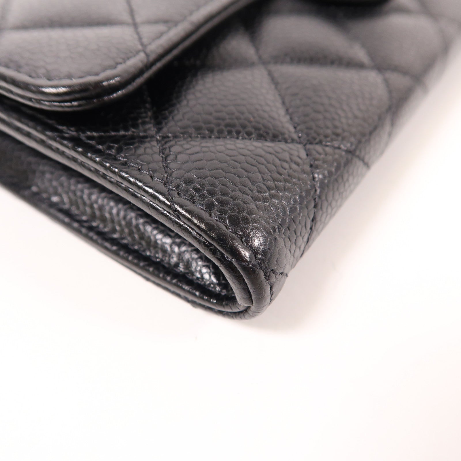 CHANEL 牛皮皮革Long Wallet金扣長錢包