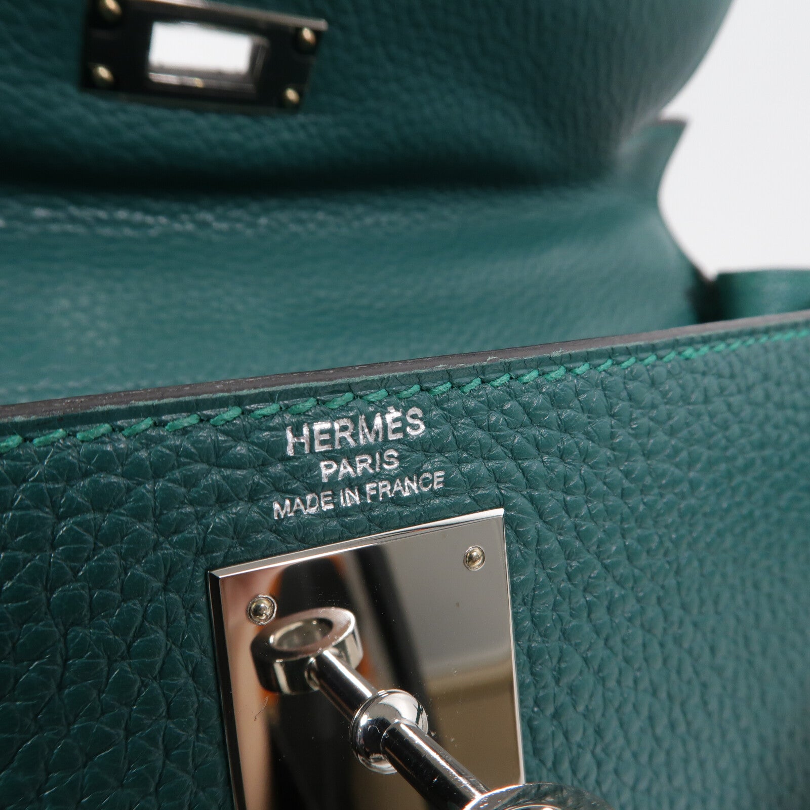 HERMES Togo皮革Kelly 28手挽肩背兩用袋Malachite