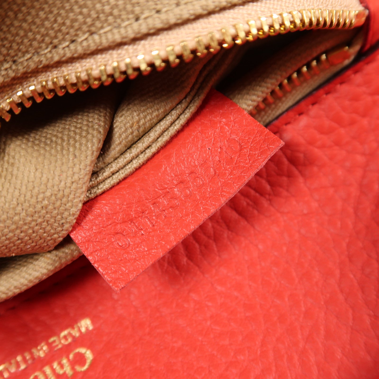 Chloe 【激減優惠】牛皮皮革Handbag金扣手挽袋