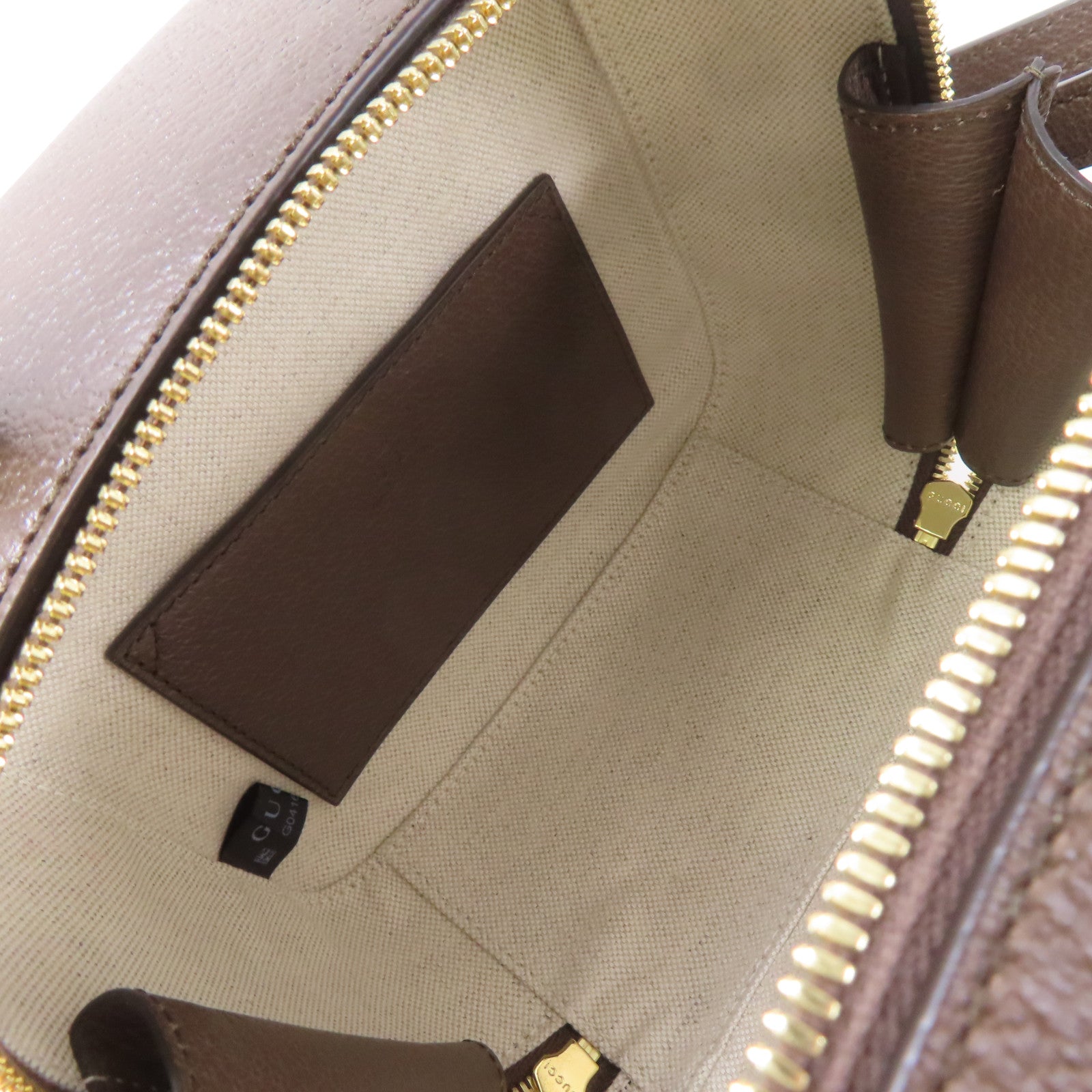 GUCCI 塗層帆布2 Way Shoulder金扣手挽肩背兩用袋啡色