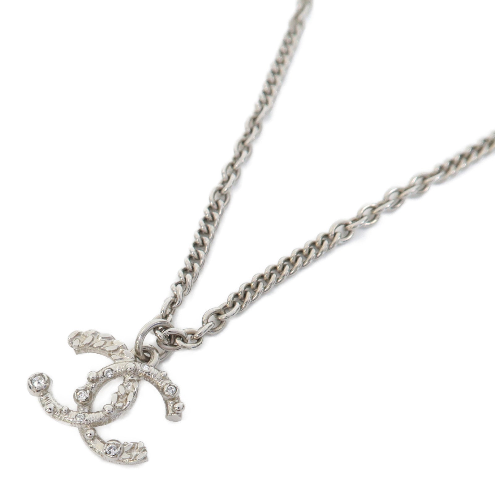 CHANEL 金屬Necklace項鍊銀色
