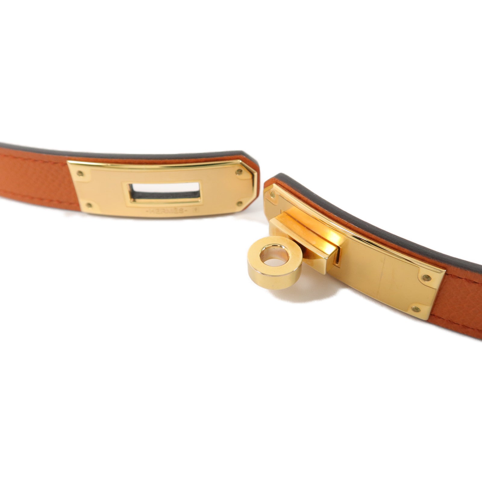 HERMES Epsom皮革Kelly 18 Belt皮帶Terre Battue