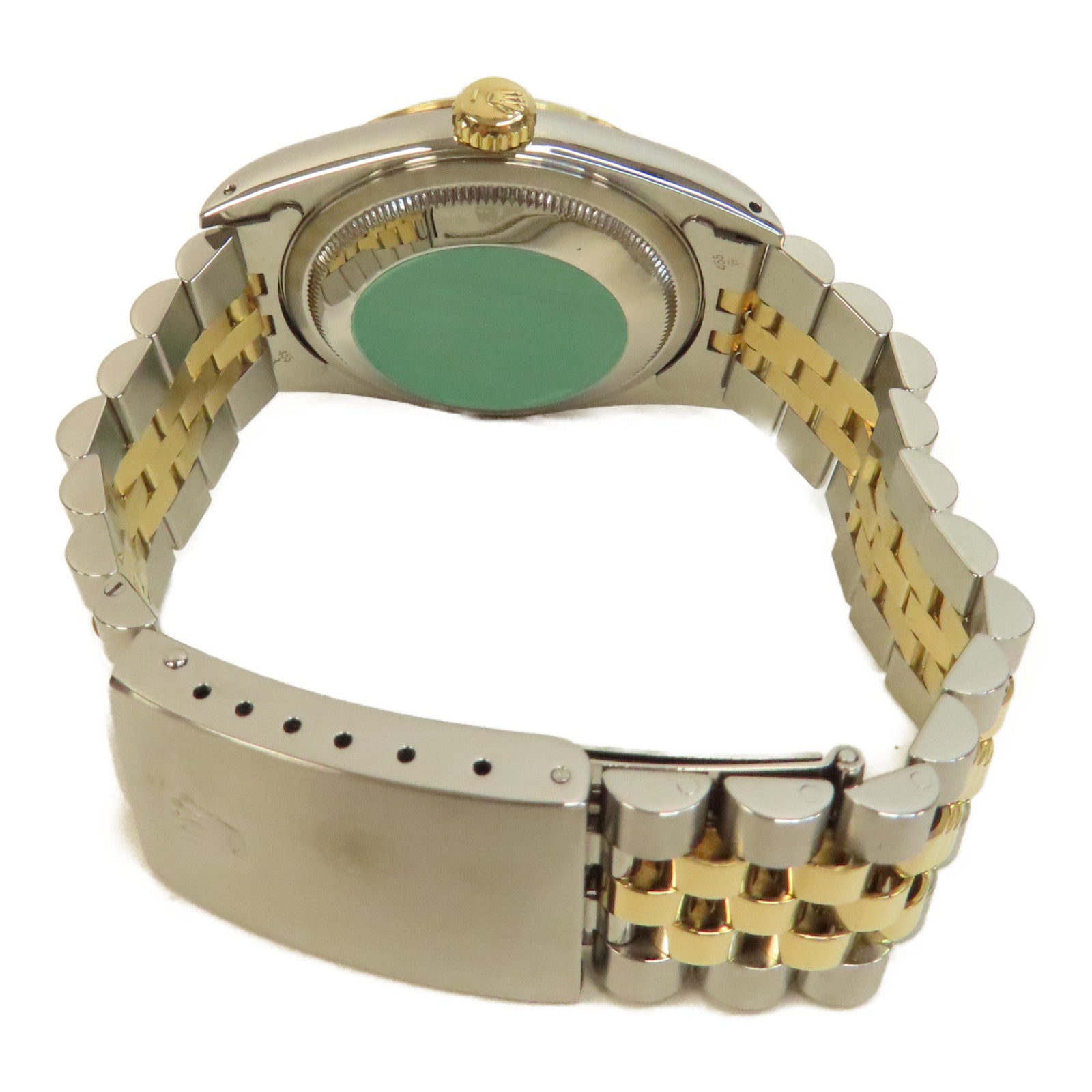 ROLEX Datejust 18K黃金/不鏽鋼手錶自動機芯銀色