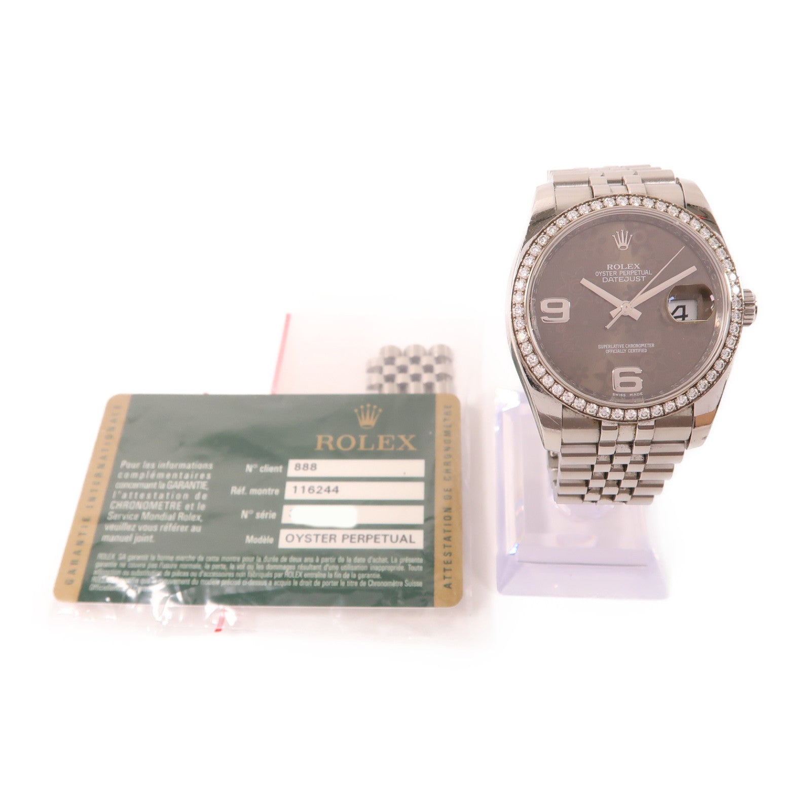 ROLEX Date Just 36mm不鏽鋼手錶自動機芯啡色