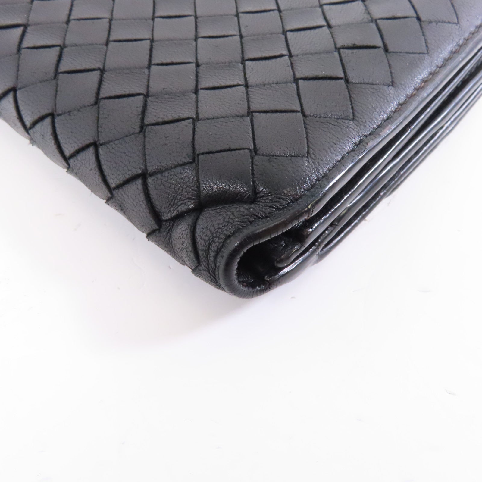 BOTTEGA VENETA 織紋皮革Long Wallet長錢包黑色