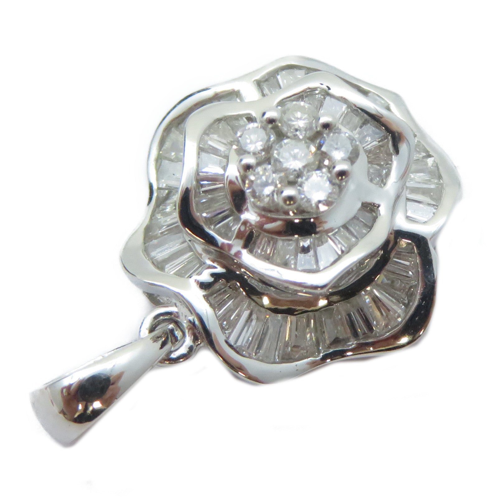 JEWELRY 18K白金Diamond Pendant 0.57ct鑽石吊墜