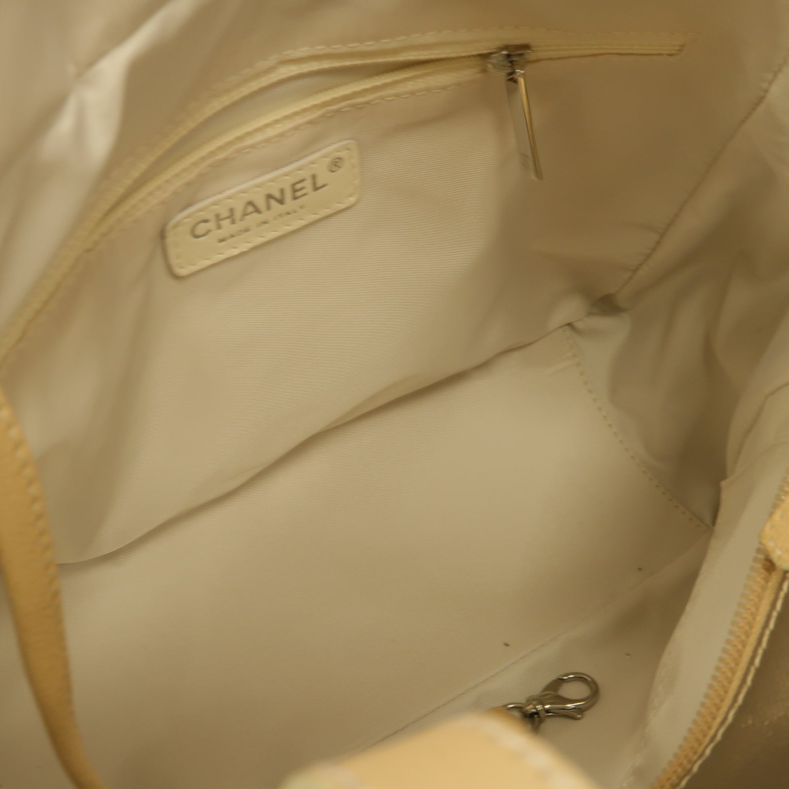 CHANEL 【激減優惠】塗層帆布Paris-Biarritz Tote Bag銀扣手挽袋金色