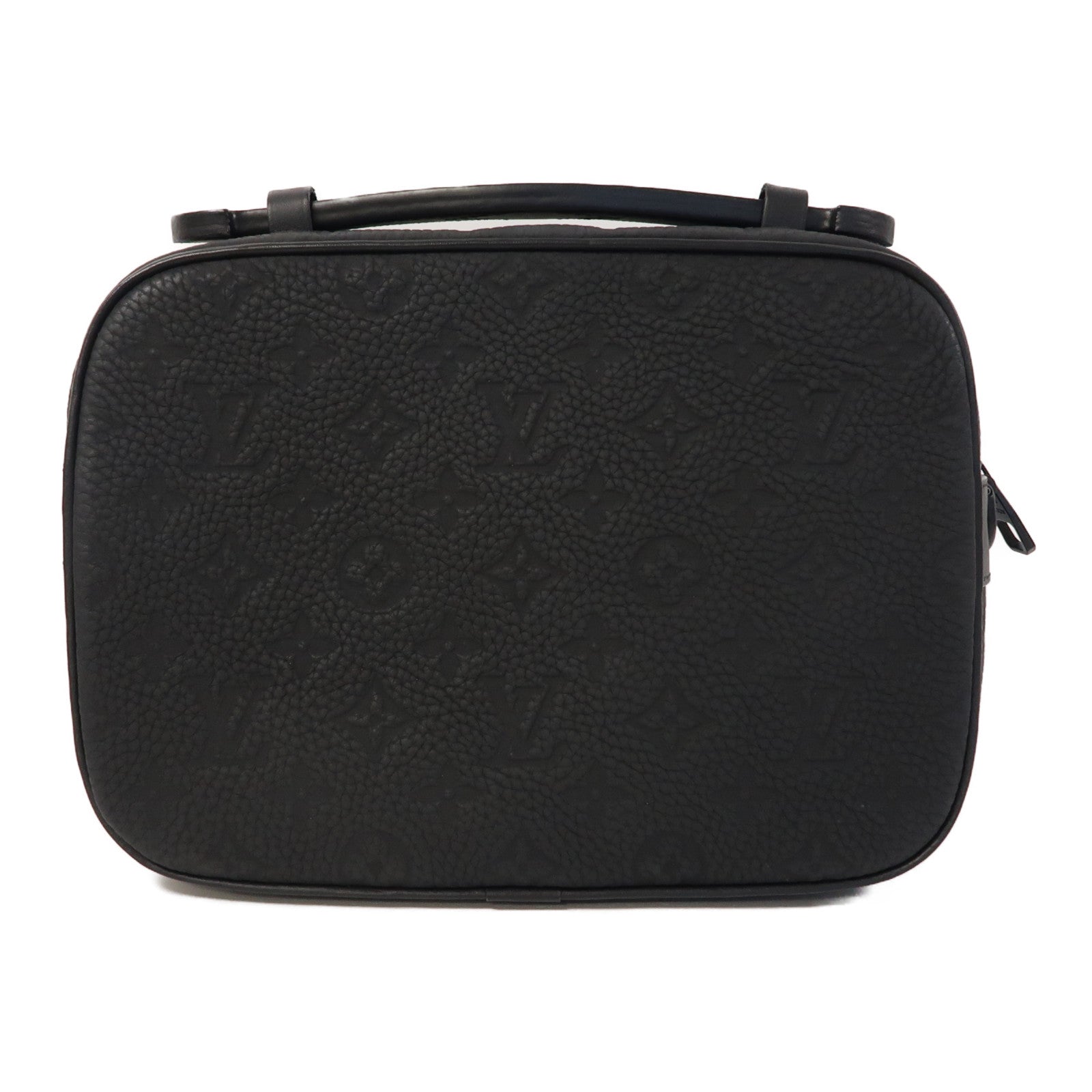 LOUIS VUITTON Monogram Taurillon S Lock肩背袋黑色