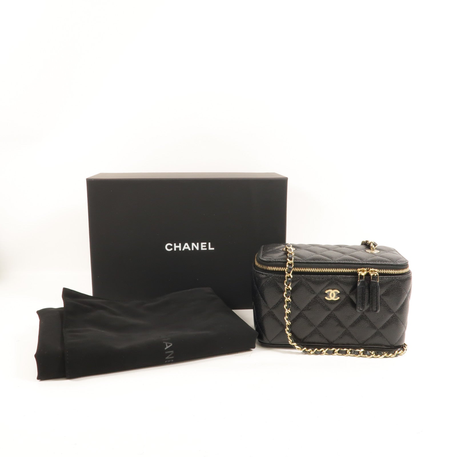 CHANEL 牛皮皮革Vanity Case Bag肩背袋
