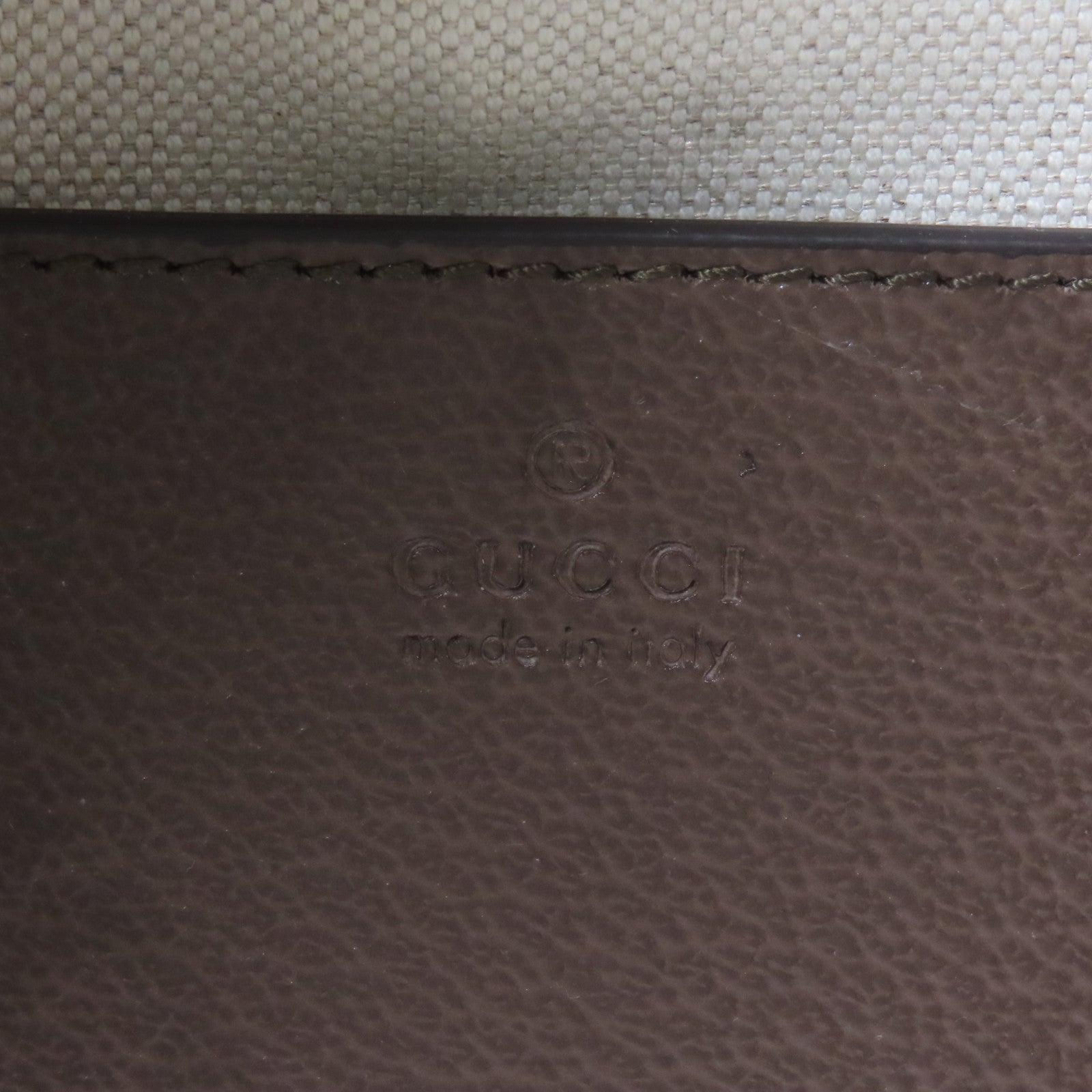 GUCCI 塗層帆布2 Way Shoulder金扣手挽肩背兩用袋啡色