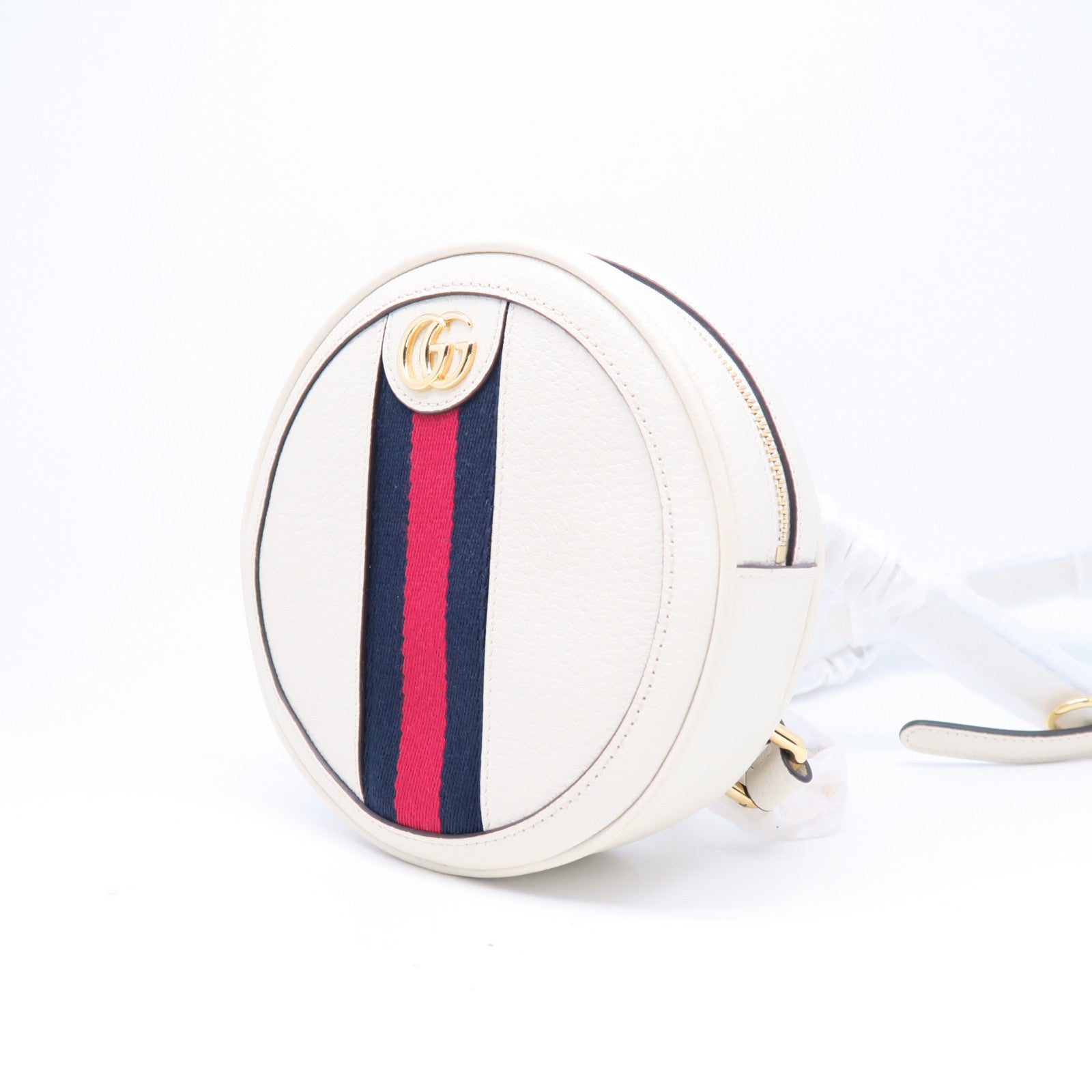 GUCCI 【清倉大減價】牛皮皮革Ophidia Mini Backpack金扣背包白色