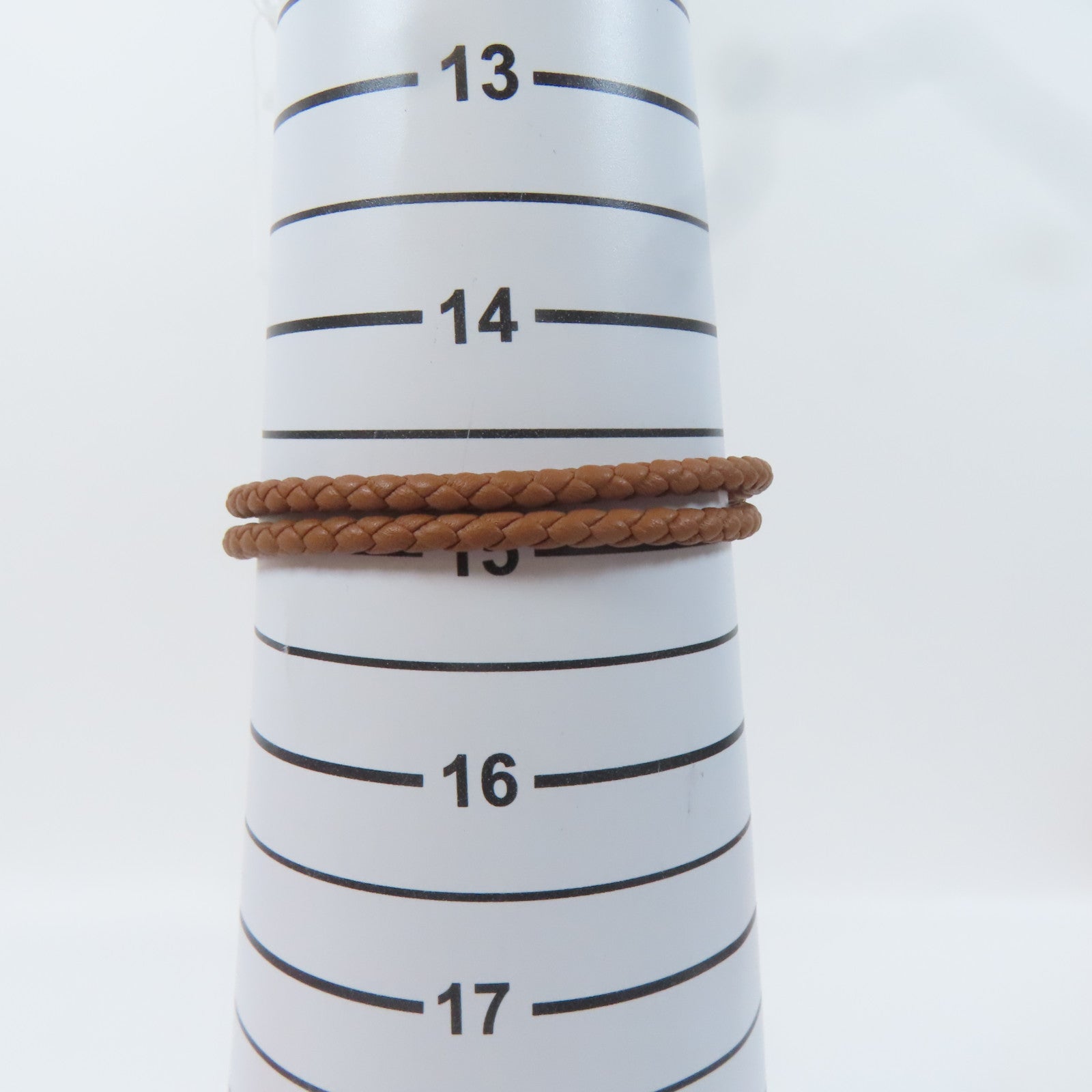HERMES 皮革Glenan Double Bracelet手鏈啡色/金色