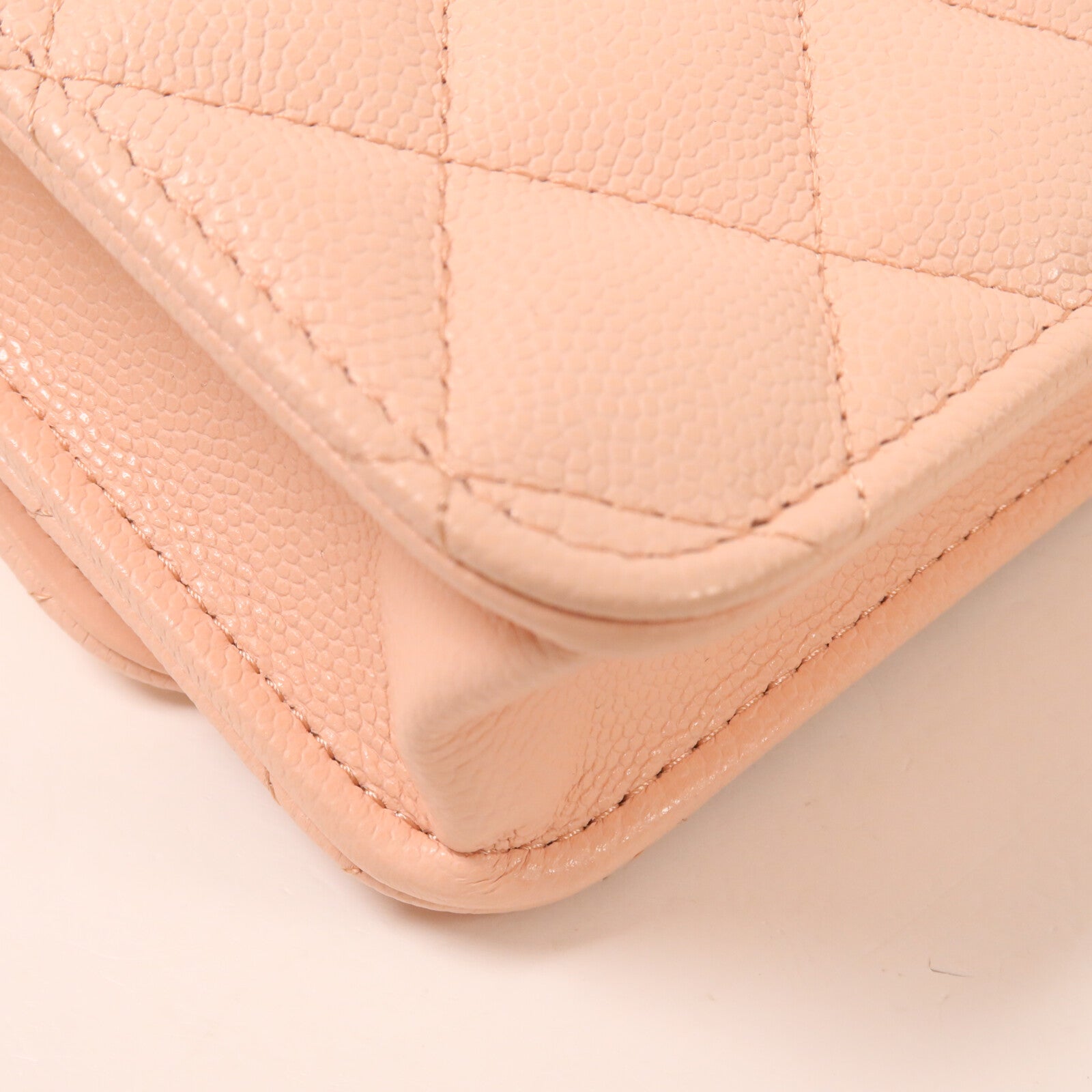 CHANEL 牛皮皮革Sweet Camellia Flap Phone Bag鏈帶肩背袋