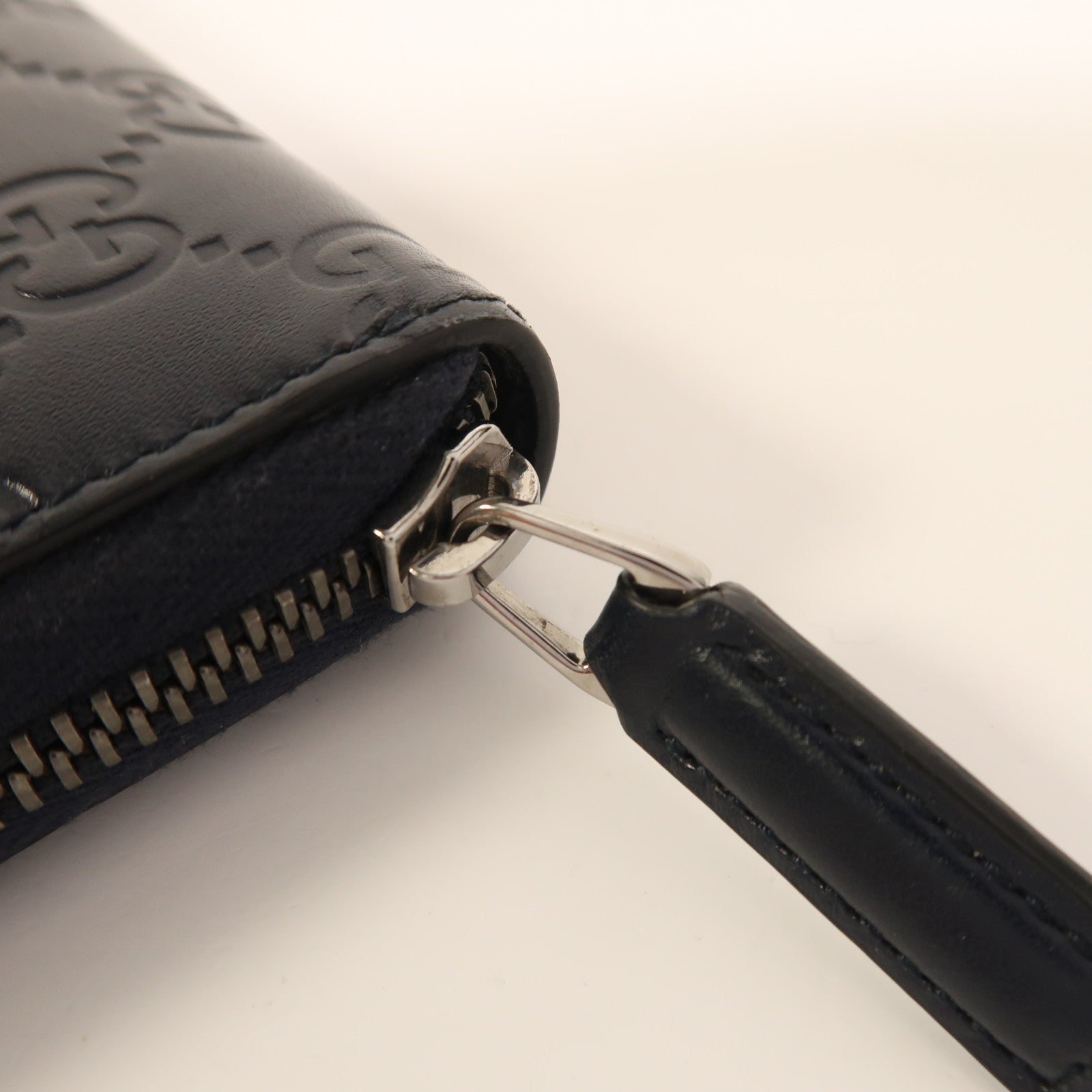 GUCCI 牛皮皮革Guccissima Long Wallet銀扣長錢包