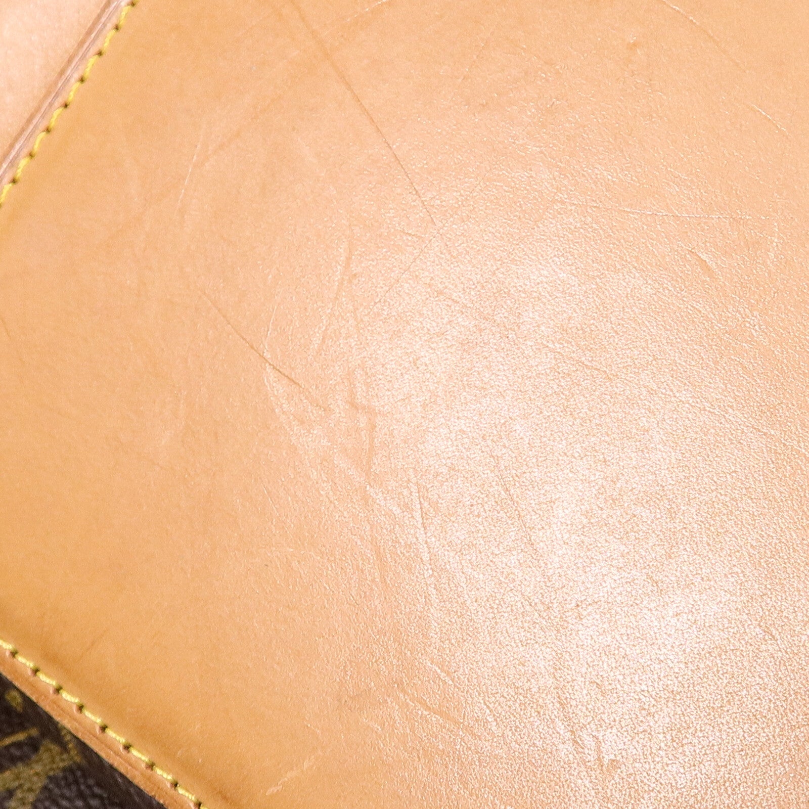 LOUIS VUITTON Monogram Cabas Mezzo金扣肩背袋棕色