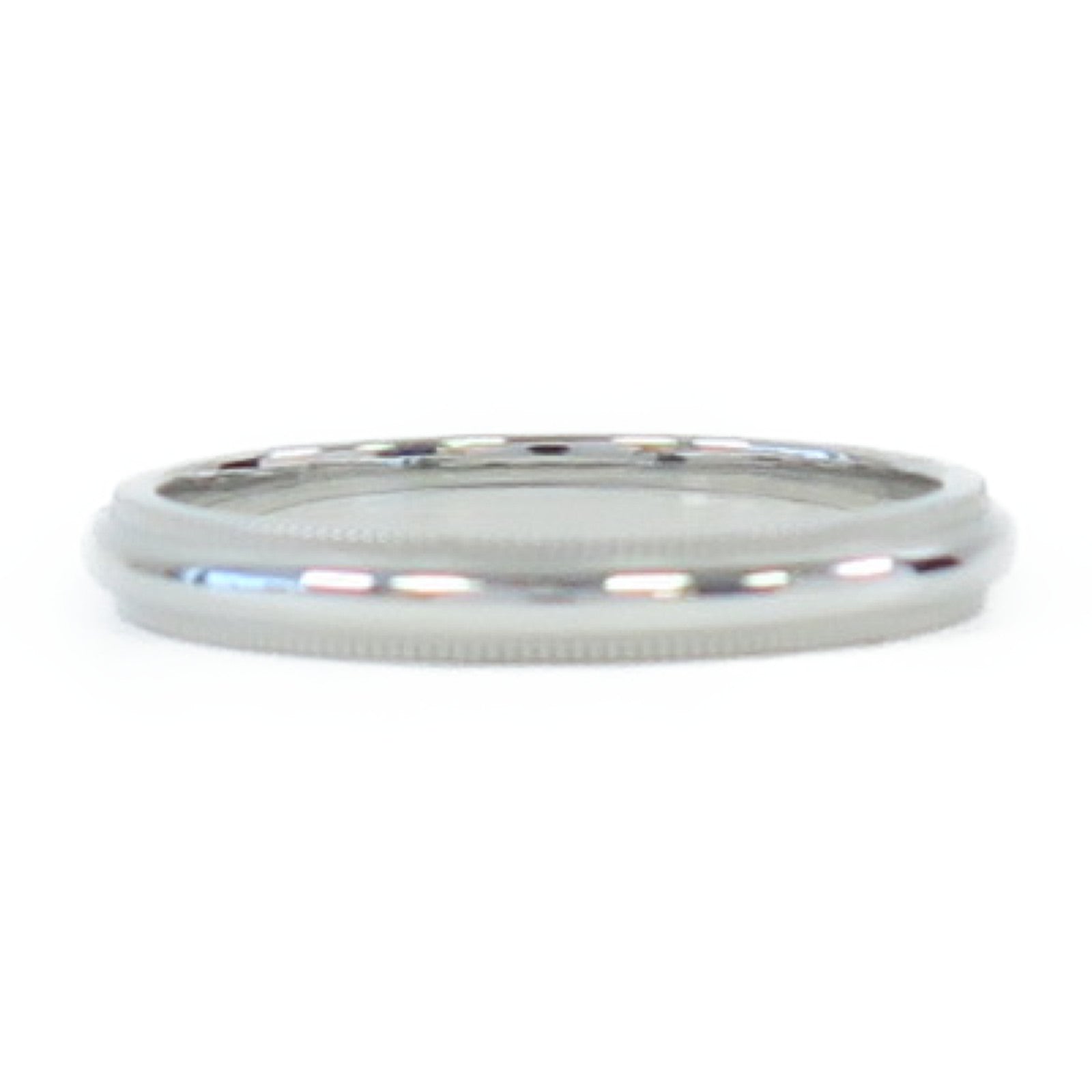 TIFFANY＆CO 【激減優惠】PT950鉑金Milg Rain Wedding Band Ring 5.9g戒指US#8.75銀色