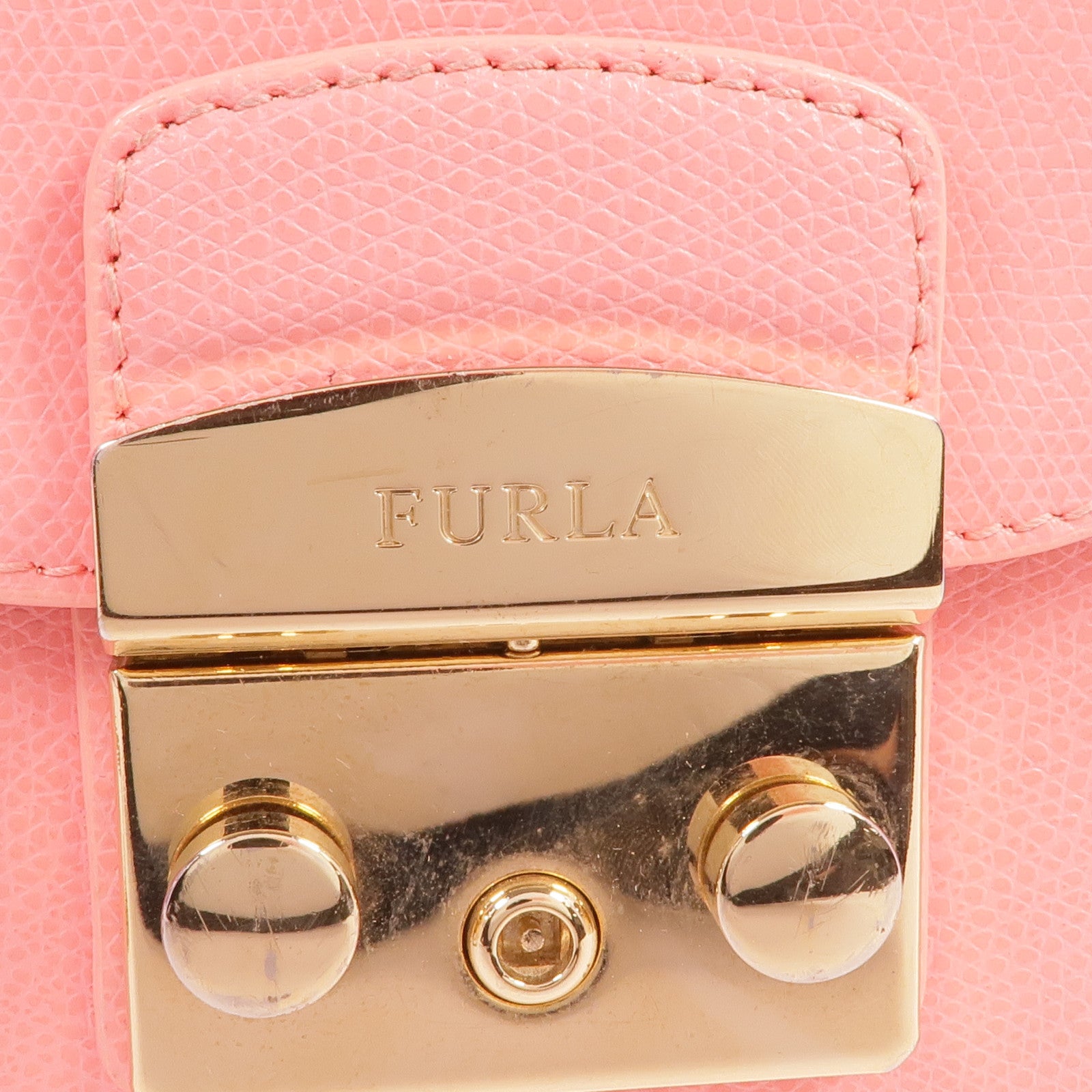 Furla 牛皮皮革Metropolis Mini Bag金扣鏈帶肩背袋