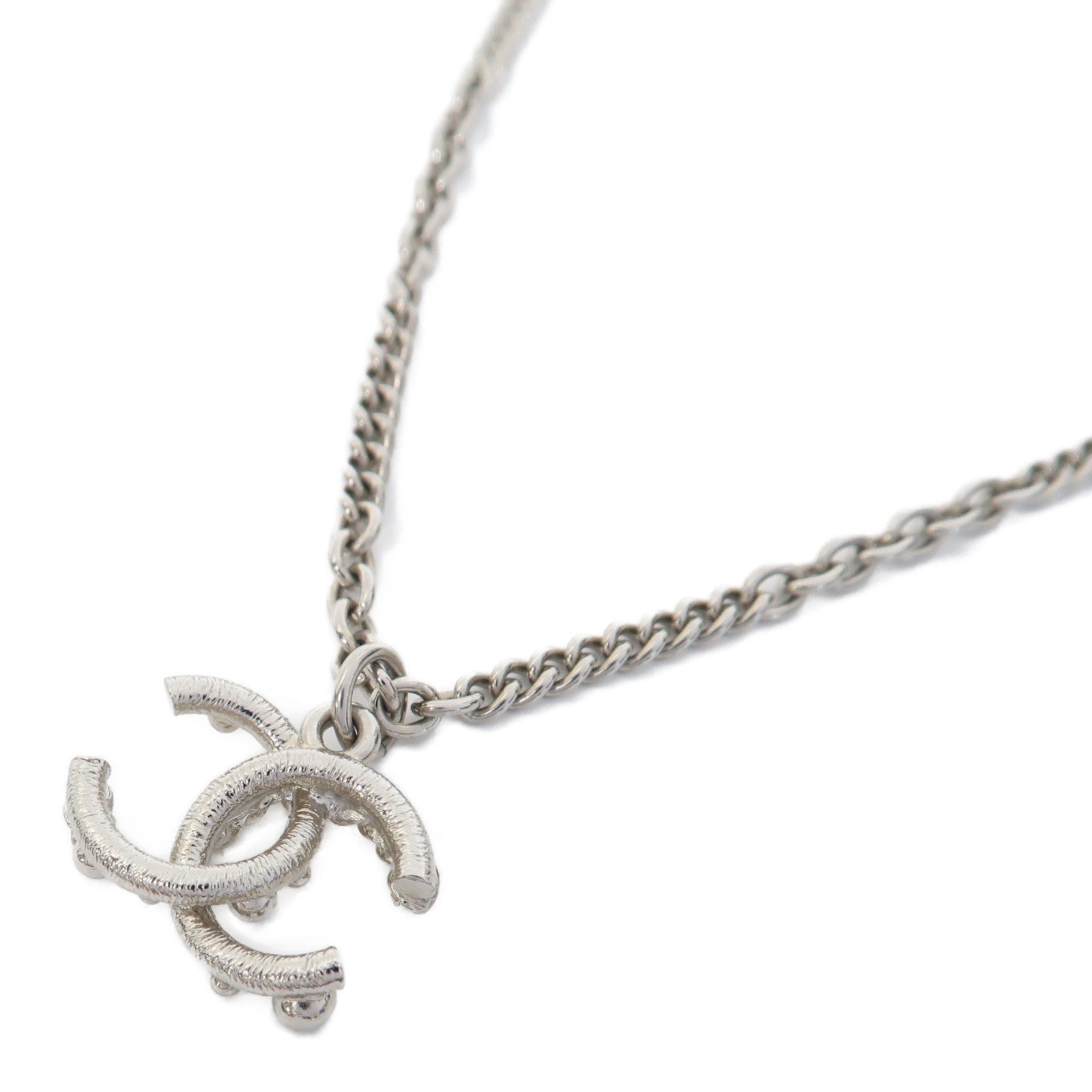 CHANEL 金屬Necklace項鍊銀色