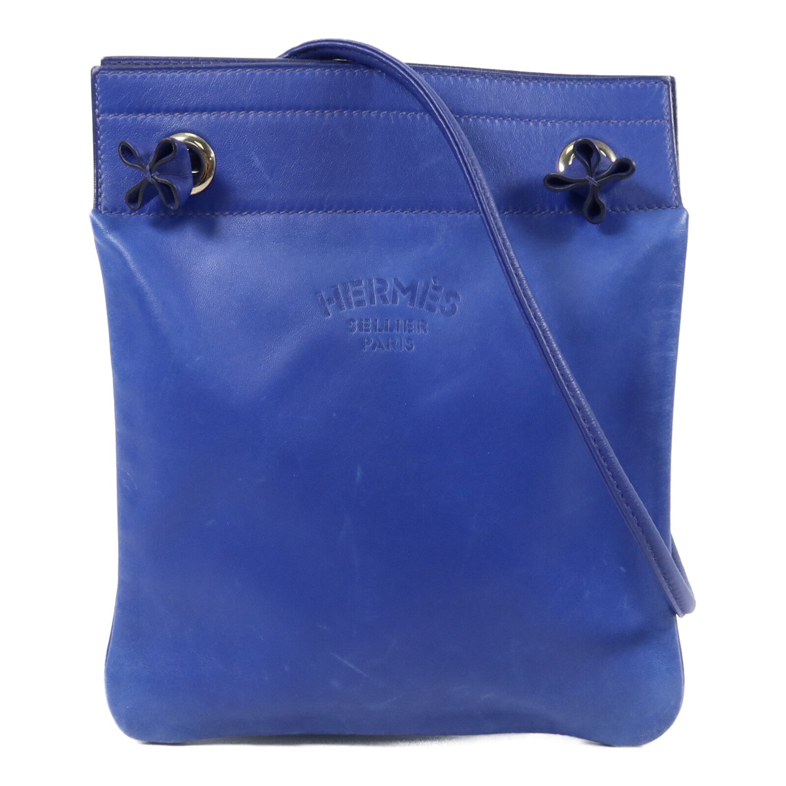 HERMES Swift皮革Aline Mini肩背袋Bleu Electrique
