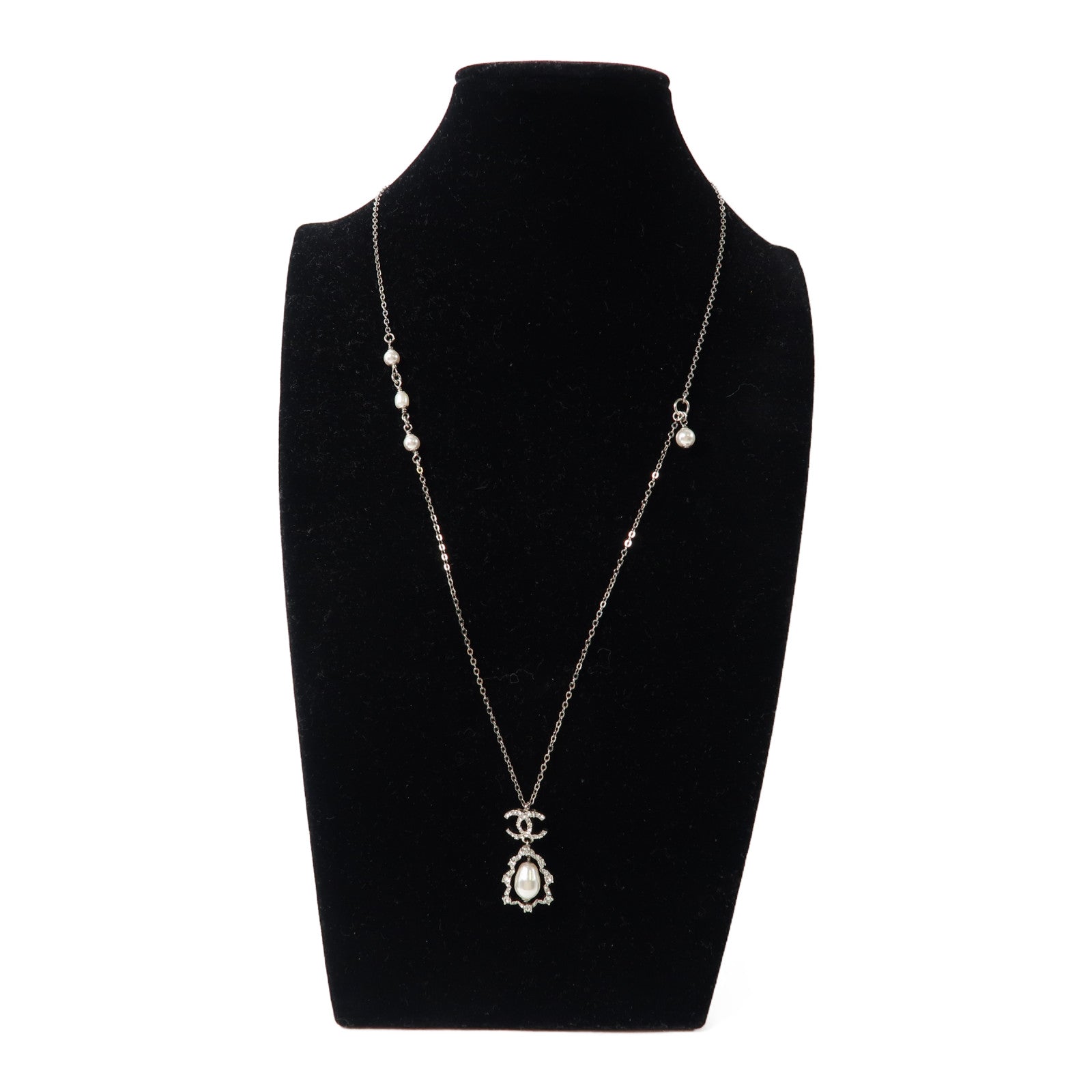 CHANEL 金屬Necklace項鍊銀色