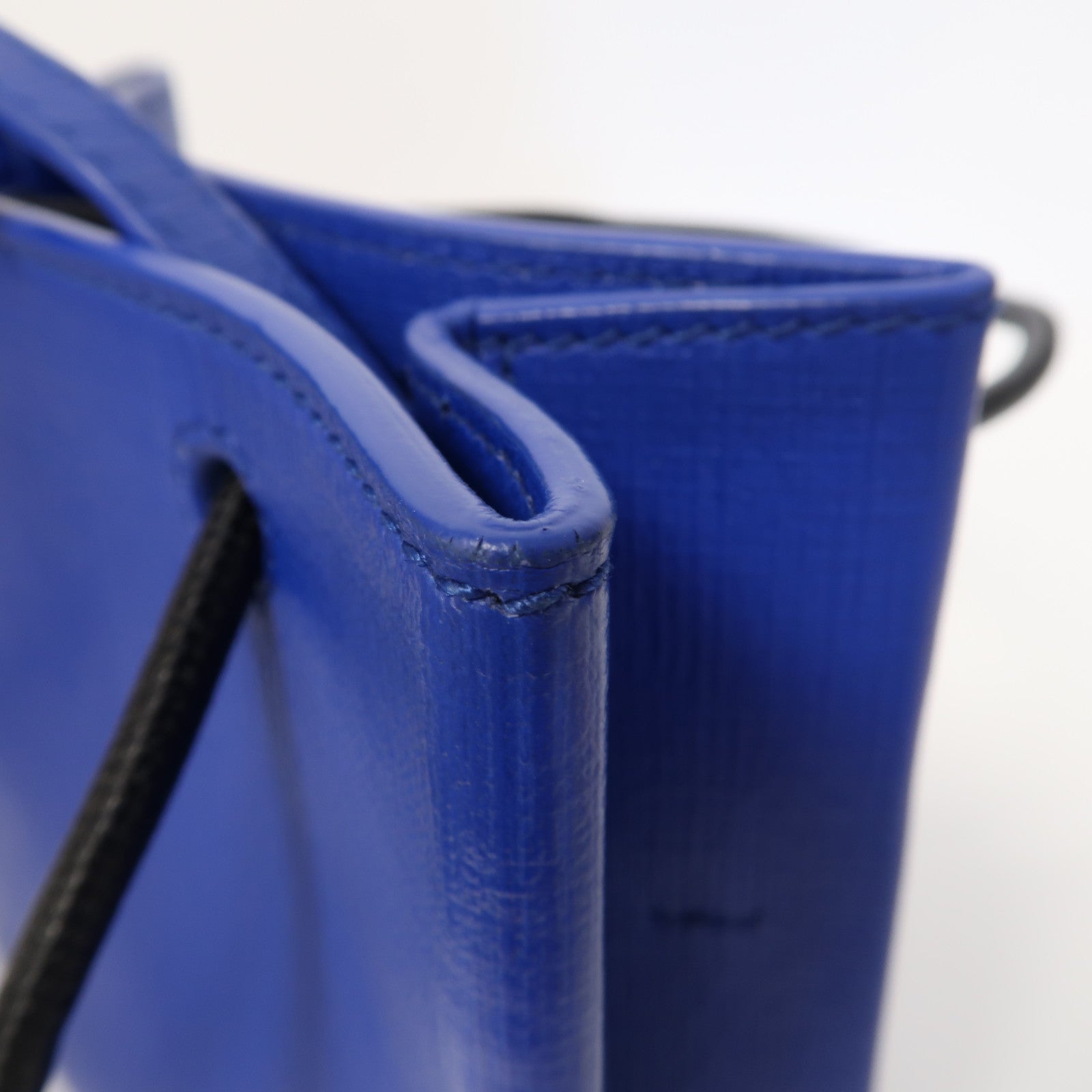 BALENCIAGA 【激減優惠】牛皮皮革Tote Bag銀扣手挽肩背兩用袋藍色