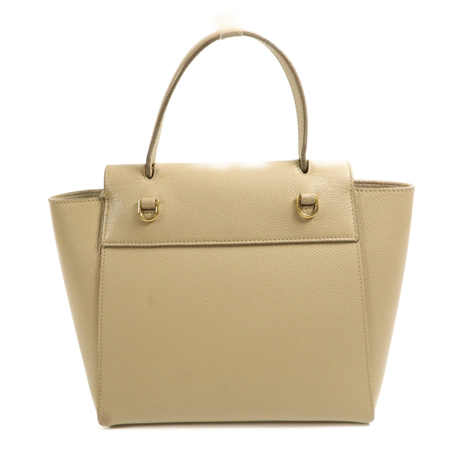 CELINE 牛皮皮革Nano Belt Bag金扣手挽肩背兩用袋米色