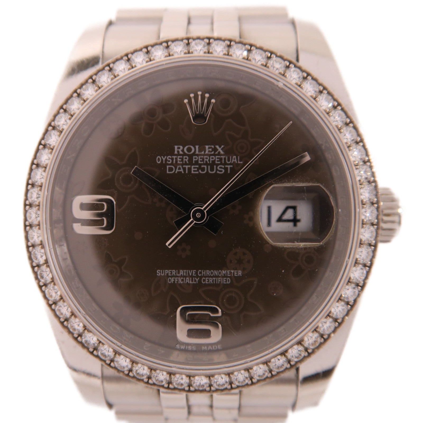 ROLEX Date Just 36mm不鏽鋼手錶自動機芯啡色