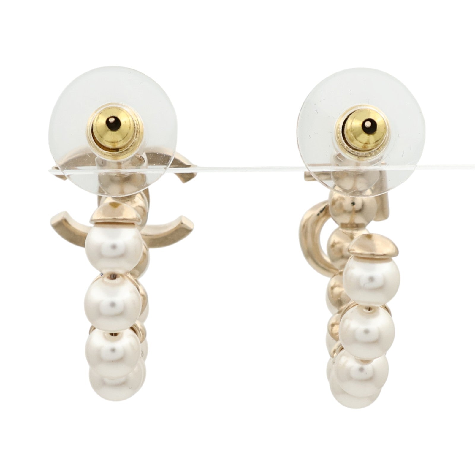 CHANEL 金屬/仿珍珠Pearl Wreath Earrings耳環