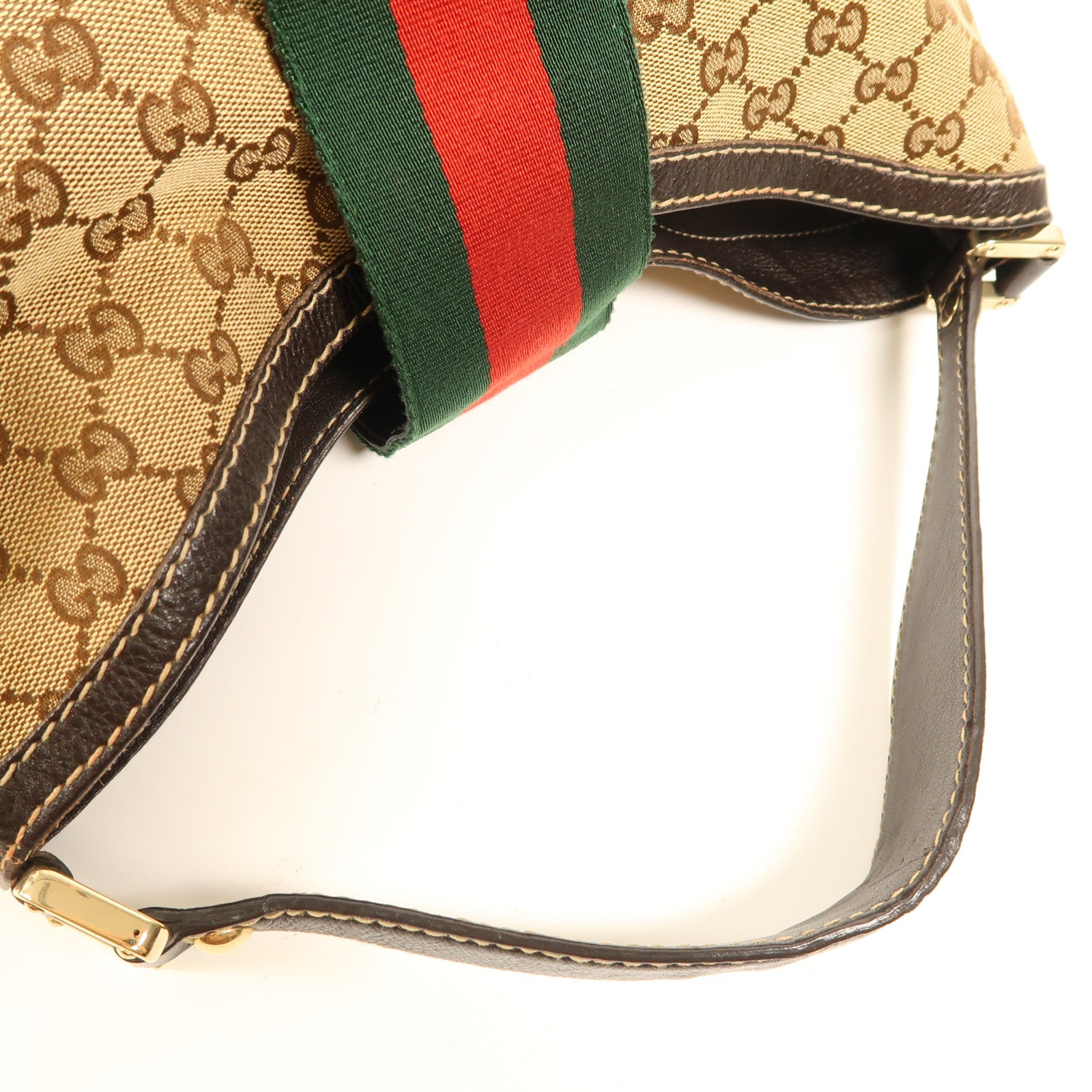 GUCCI 帆布Shoulder Bag金扣肩背袋