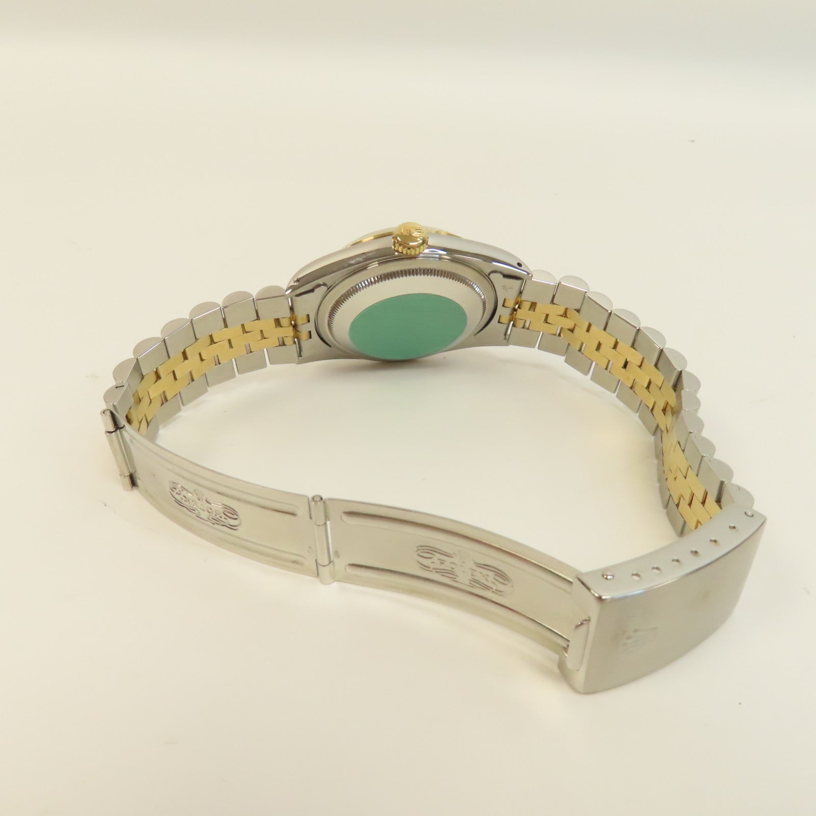 ROLEX Datejust 18K黃金/不鏽鋼手錶自動機芯銀色