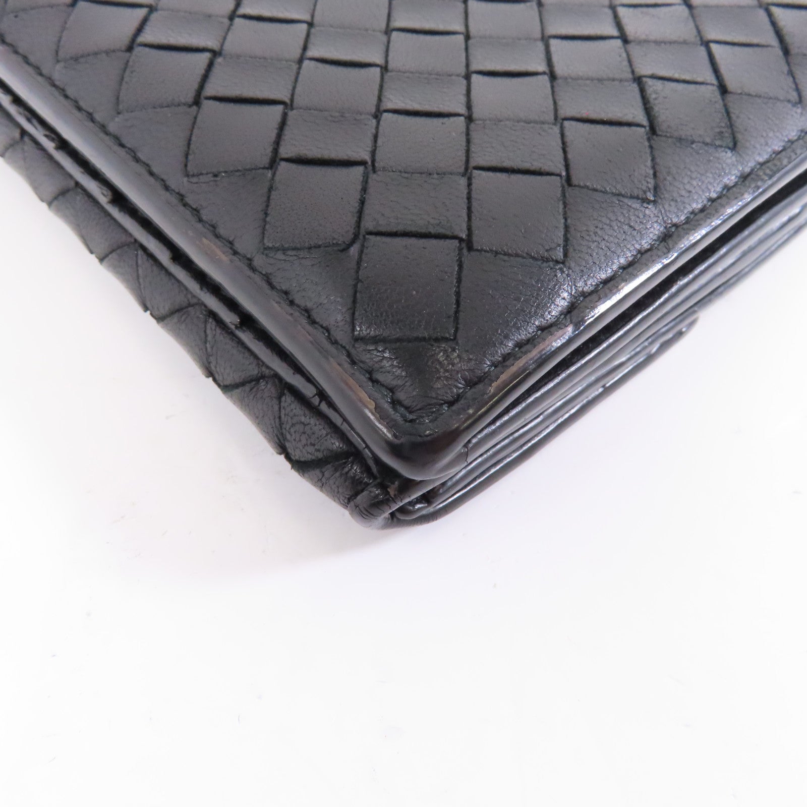 BOTTEGA VENETA 織紋皮革Long Wallet長錢包黑色