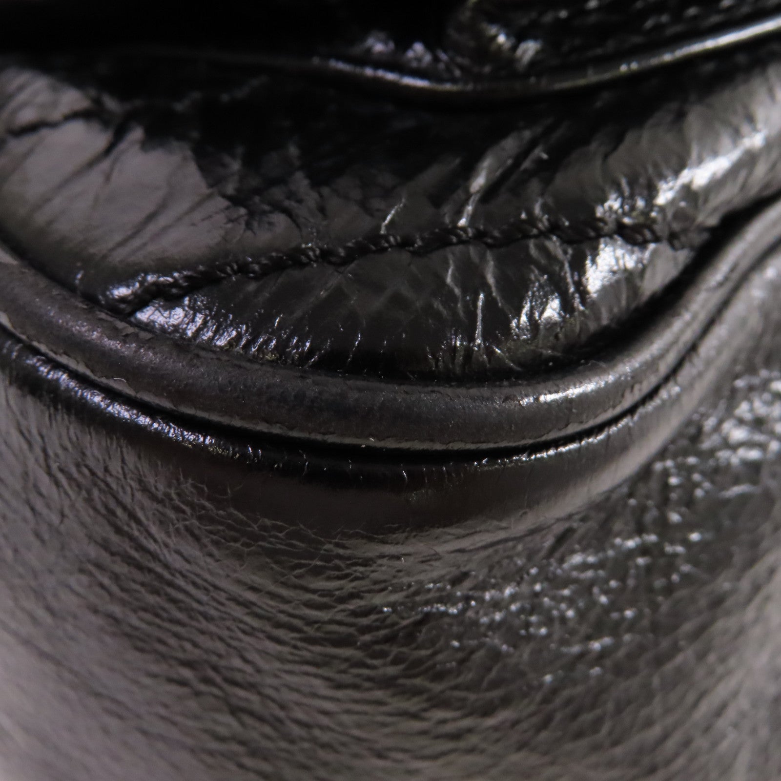 SAINT LAURENT 斜紋皮革Niki Medium Shoulder Bag銀扣鏈帶肩背袋黑色