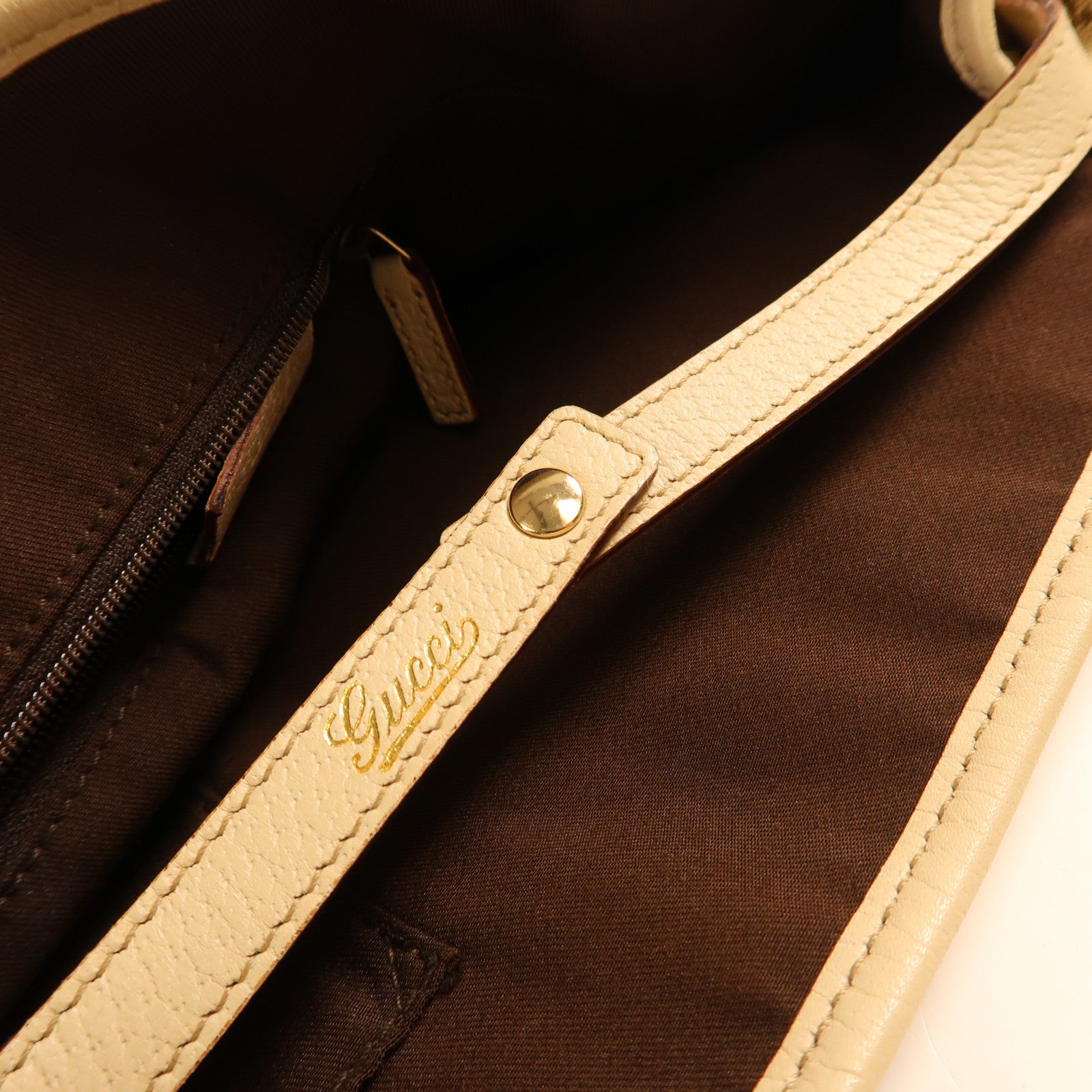 GUCCI 帆布Shoulder Bag金扣肩背袋