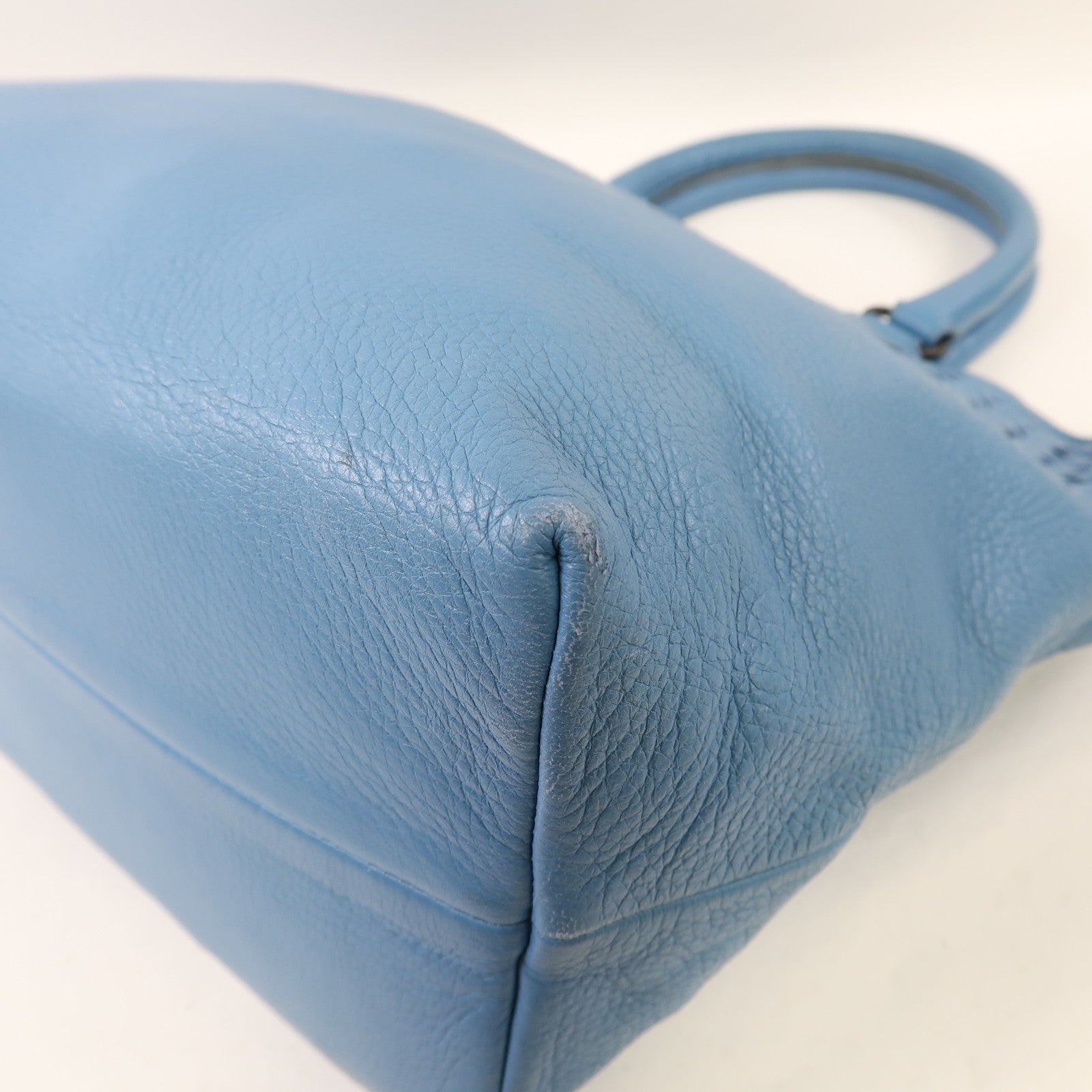 BOTTEGA VENETA 【激減優惠】牛皮皮革Hand Bag手挽袋藍色