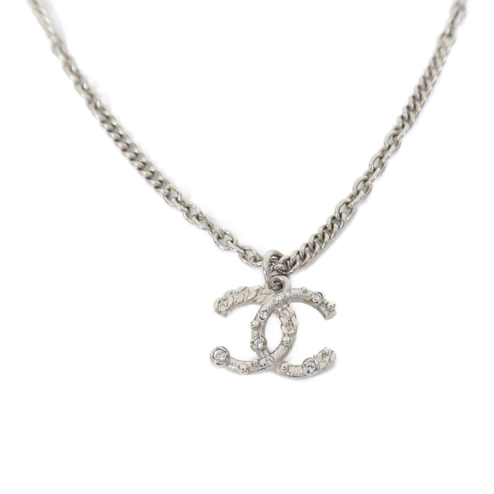 CHANEL 金屬Necklace項鍊銀色