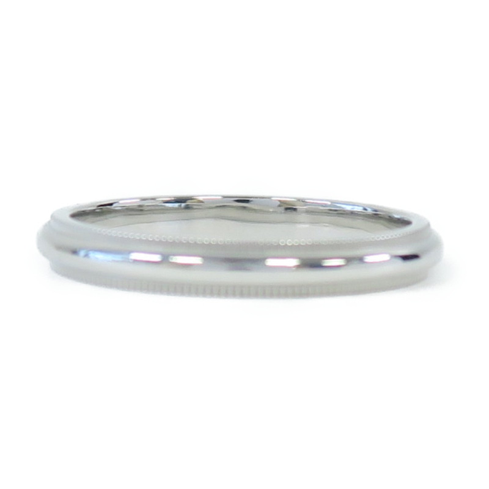 TIFFANY＆CO 【激減優惠】PT950鉑金Milg Rain Wedding Band Ring 5.9g戒指US#8.75銀色