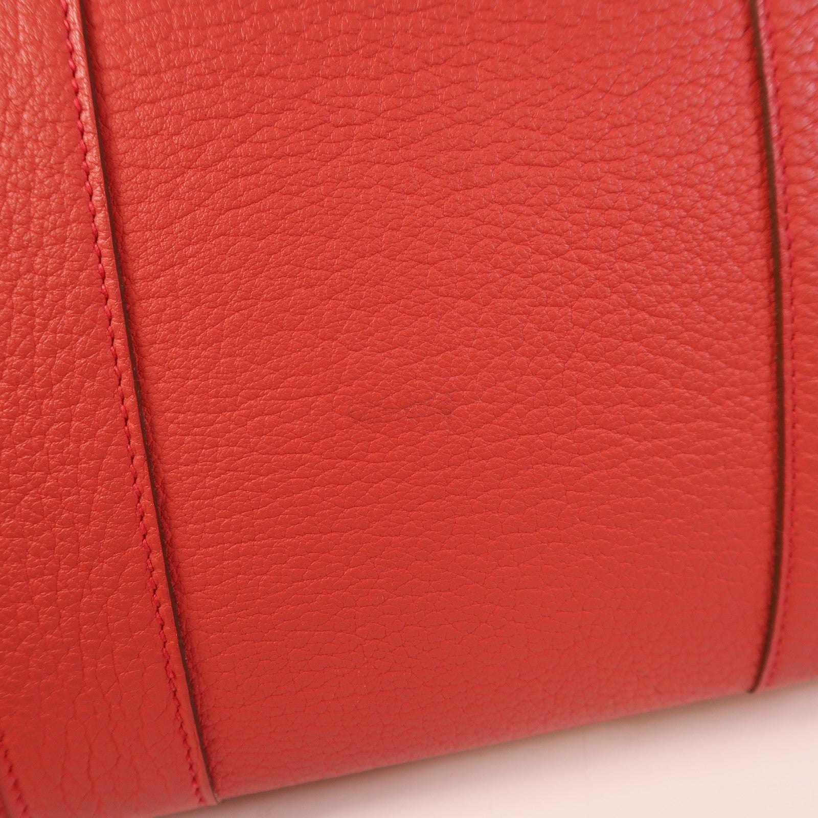 HERMES PHW Garden Party PM Tote Bag Handbag Negonda Leather Bougainvillier Red