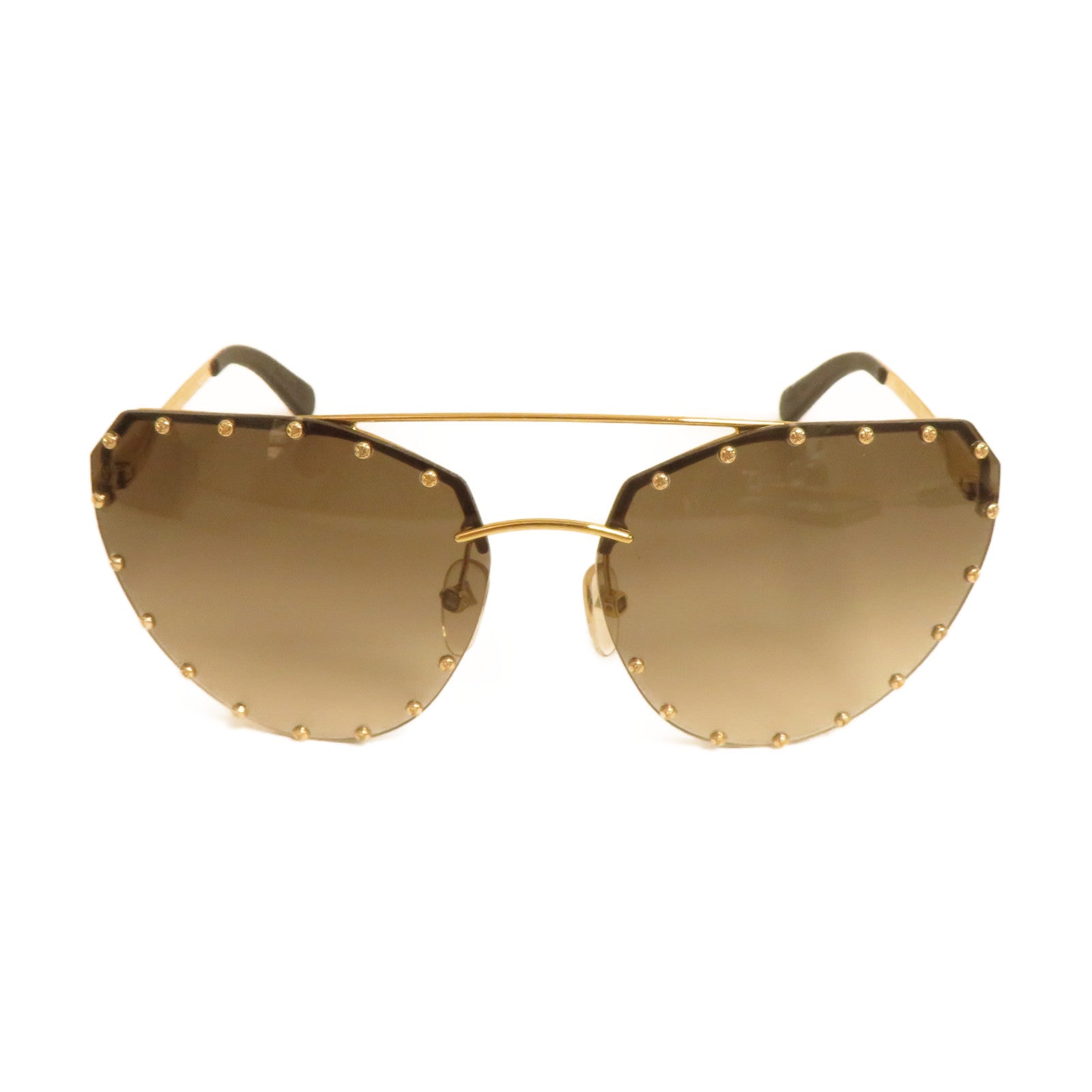 LOUIS VUITTON 【激減優惠】金屬/PVC Sunglasses太陽眼鏡啡色/金色