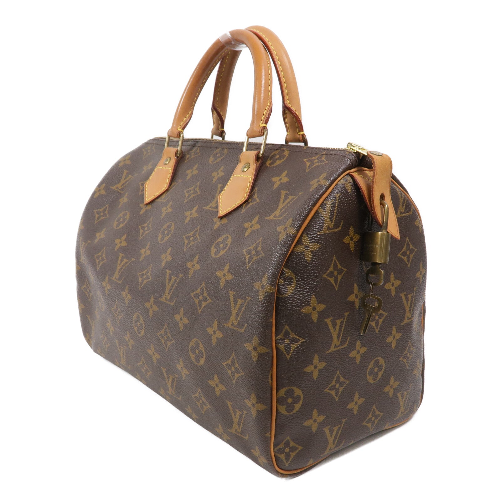 LOUIS VUITTON Monogram Speedy 30金扣手挽袋