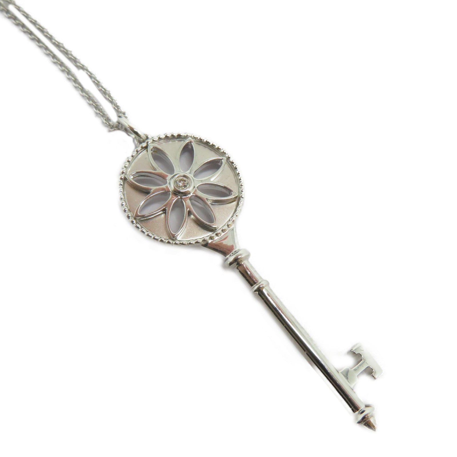 TIFFANY＆CO 【激減優惠】18K白金Star Key Necklace項鍊