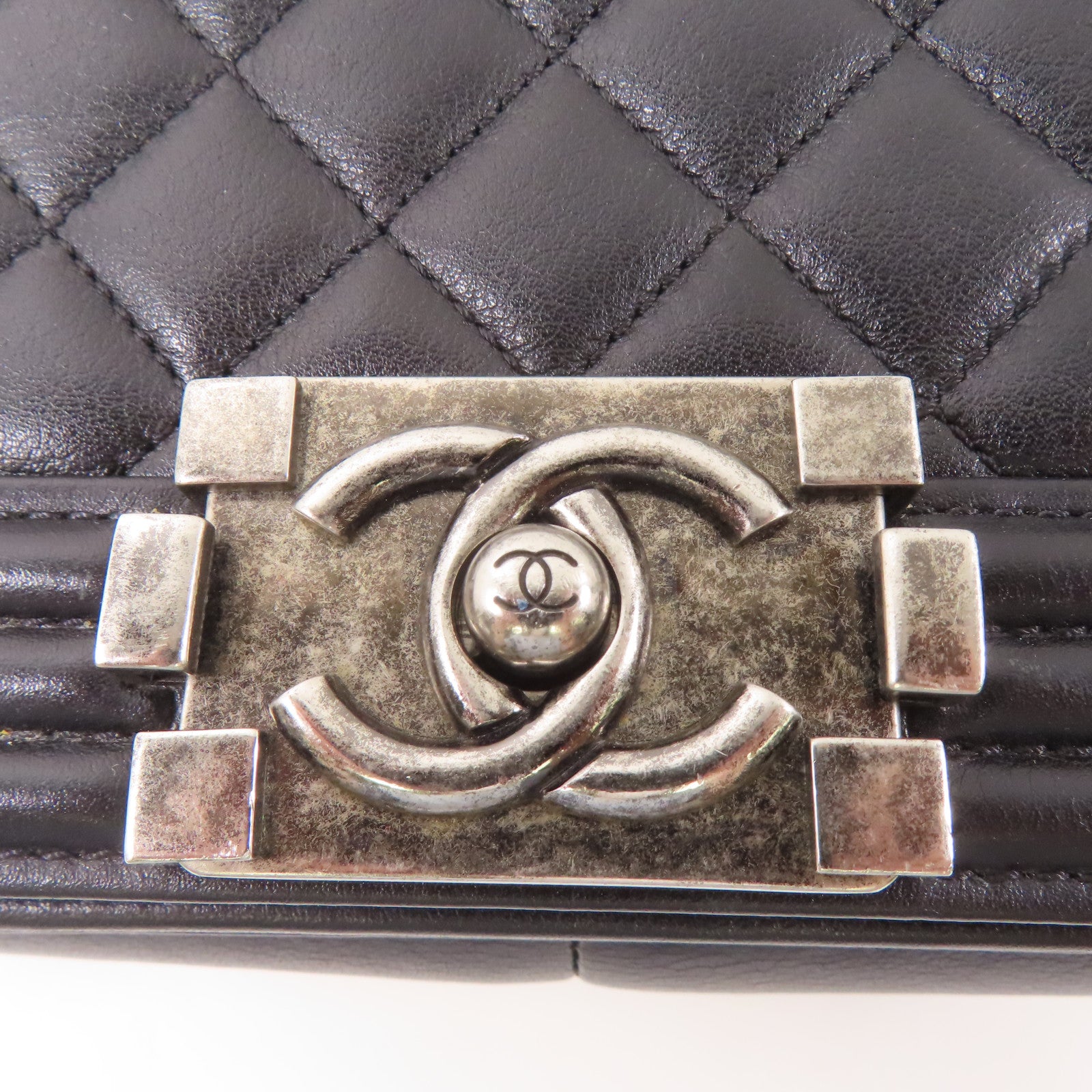 CHANEL【激減優惠】 牛皮皮革Boy 25鏈帶肩背袋黑色