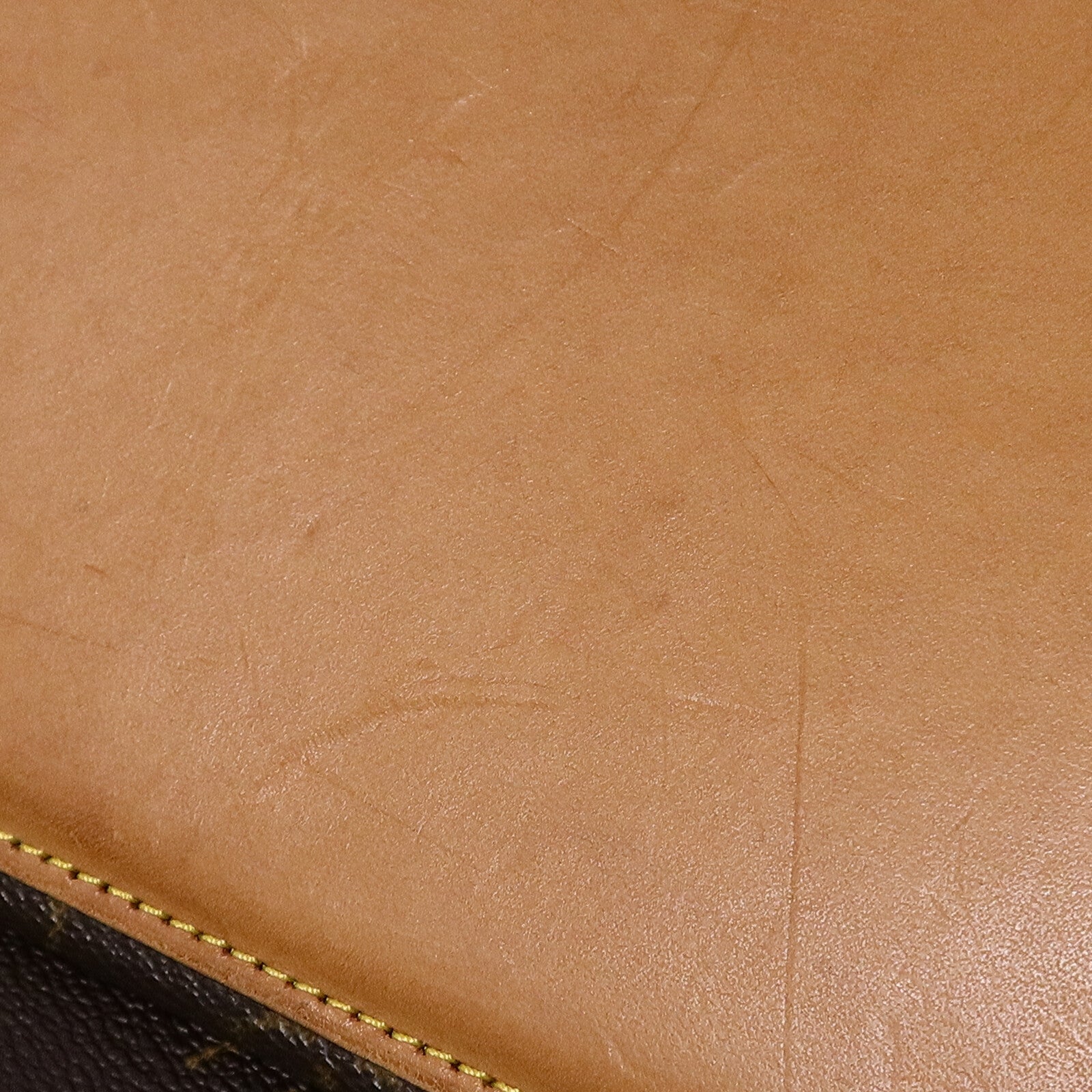 LOUIS VUITTON Monogram Cabas Mezzo金扣肩背袋棕色